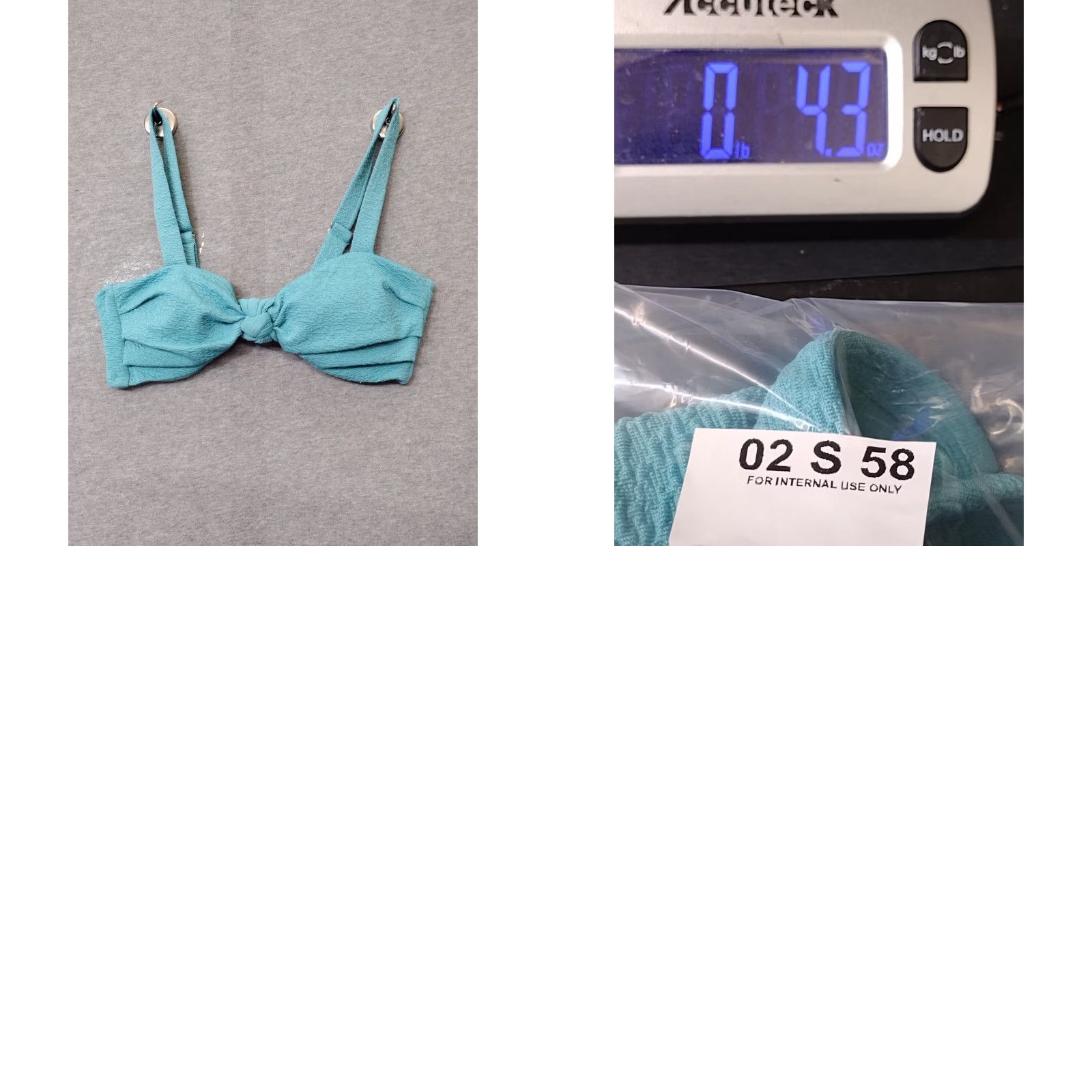 Vintage Time & Tru Womens Knotted Turquoise Bikini Top Size S (4-6) Size S / US 4 / IT 40 - 8 Thumbnail