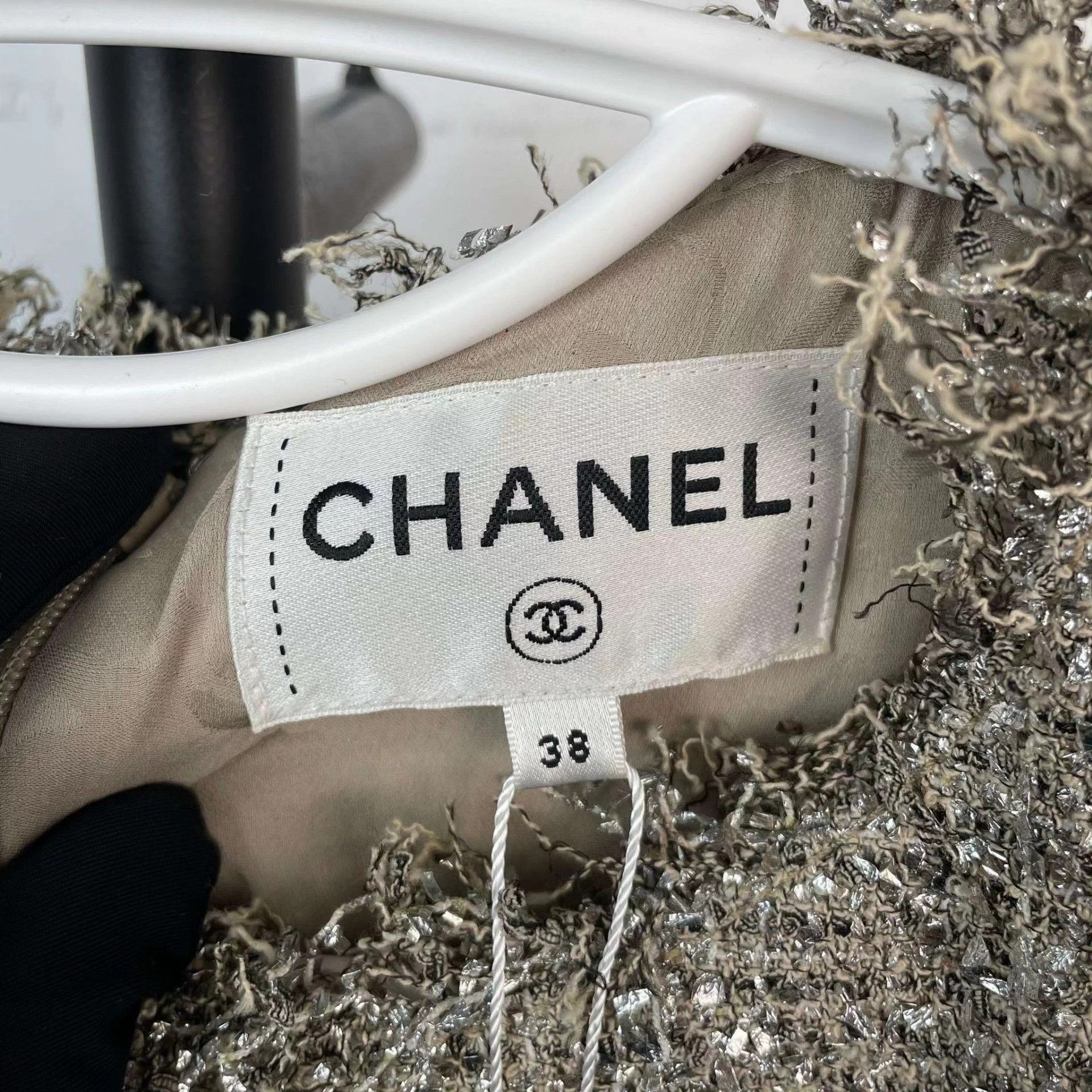 Chanel Chanel Greek Woven Tweed Silver-Thread Tassel Dress 38 Size S / US 4 / IT 40 - 3 Thumbnail