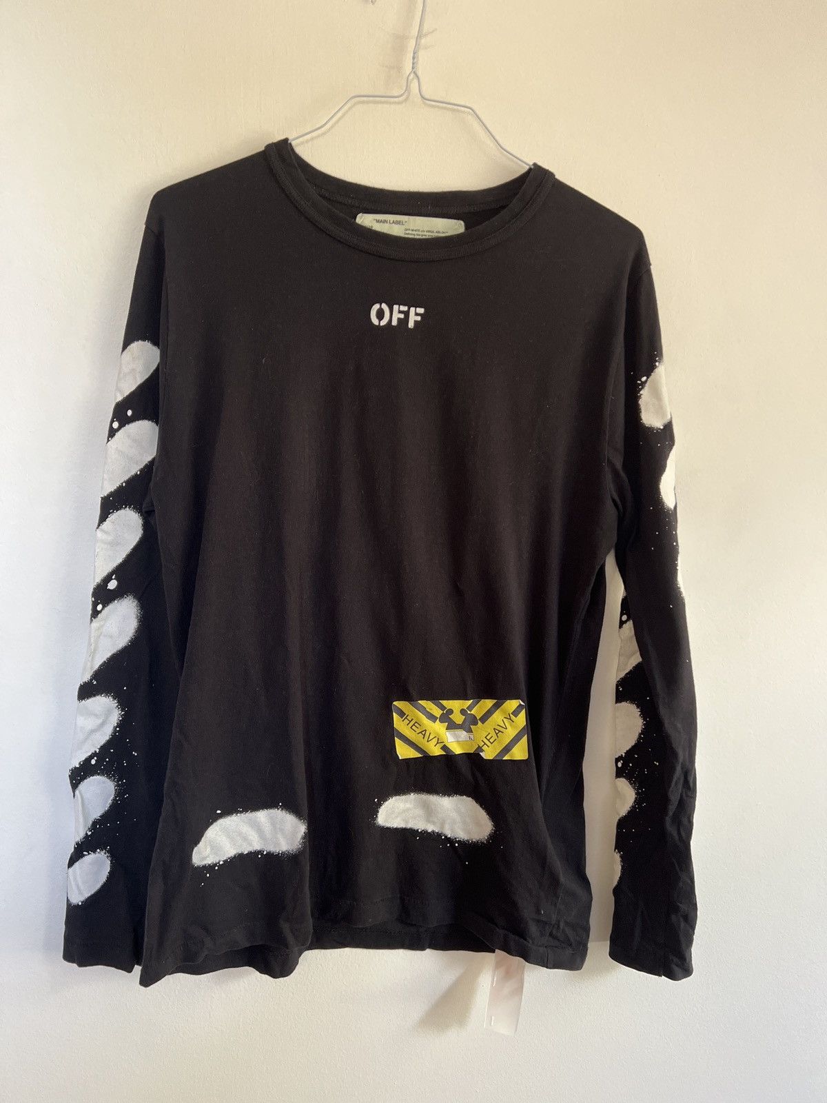 Off-White Off white spray paint Long sleeve TEE | Grailed