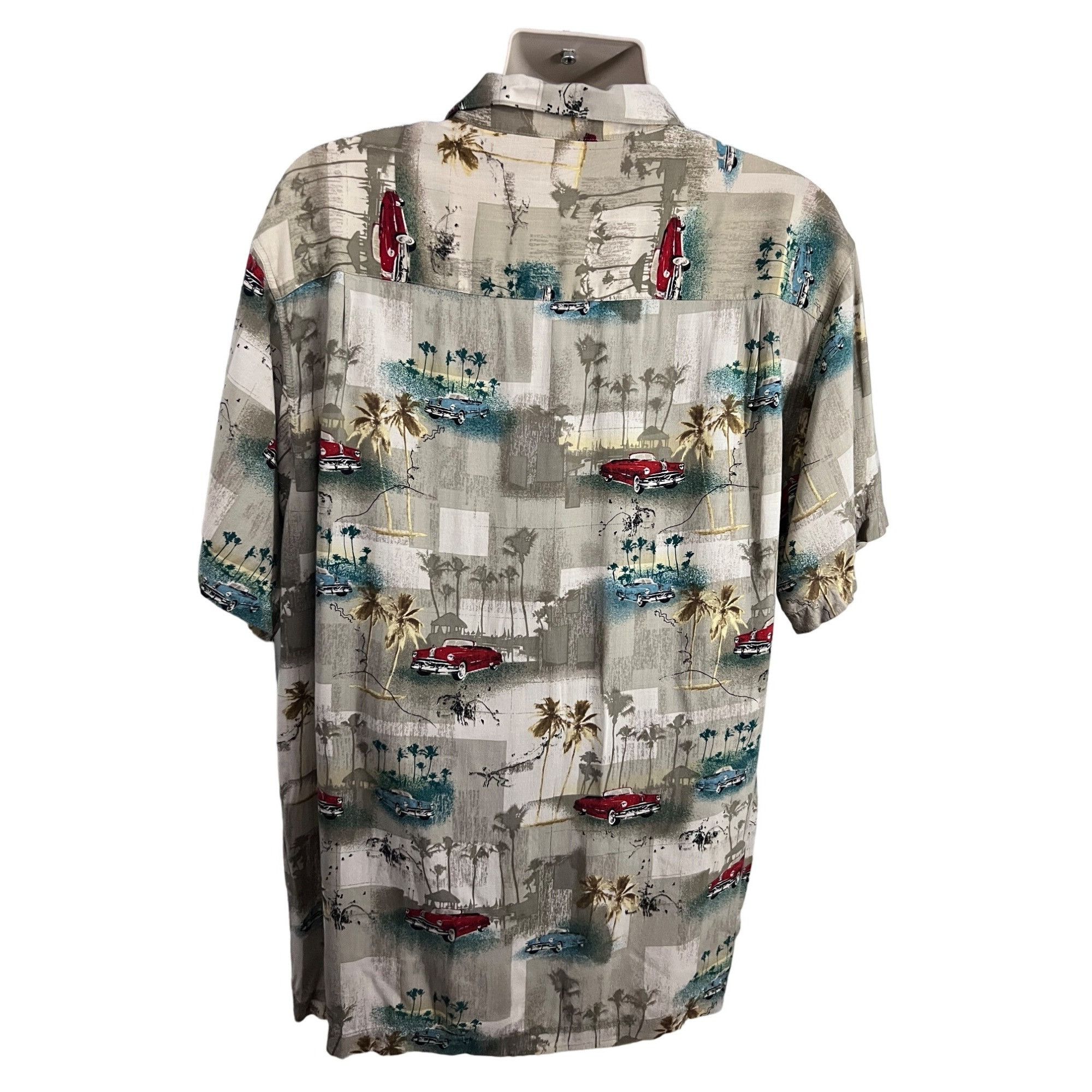 Vintage Mens Hawaiian Floral Button Up Camp Shirt XL Pocket Retro Cl Size US XL / EU 56 / 4 - 2 Thumbnail