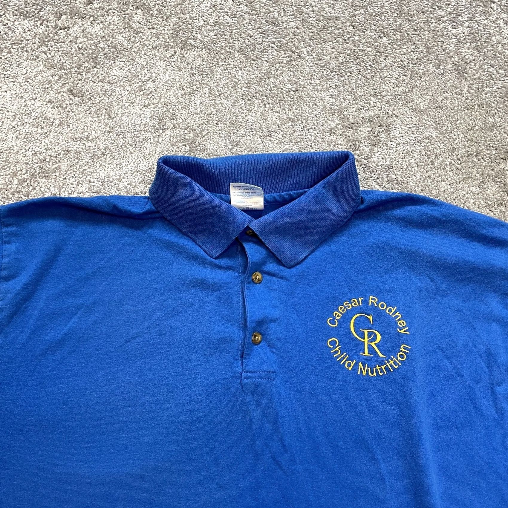 Gildan VINTAGE Gildan Polo Shirt Mens L Blue Short Sleeve Logo Size US L / EU 52-54 / 3 - 2 Thumbnail