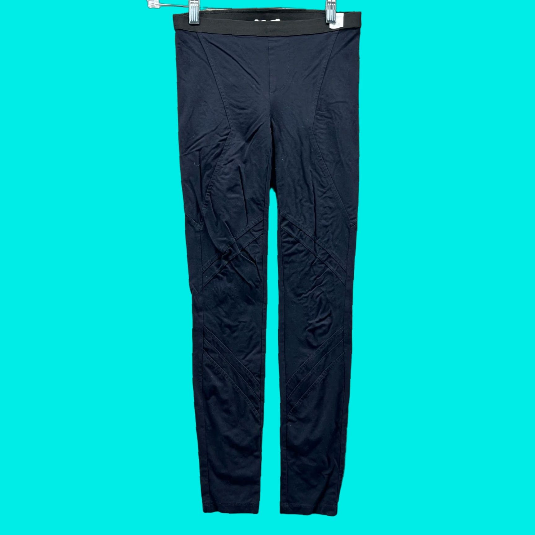 Helmut Lang HELMUT LANG Moto Leggings Women PP Black Skinny Pants USA Made Vintage No Size 24" / US 00 / IT 34 - 1 Thumbnail