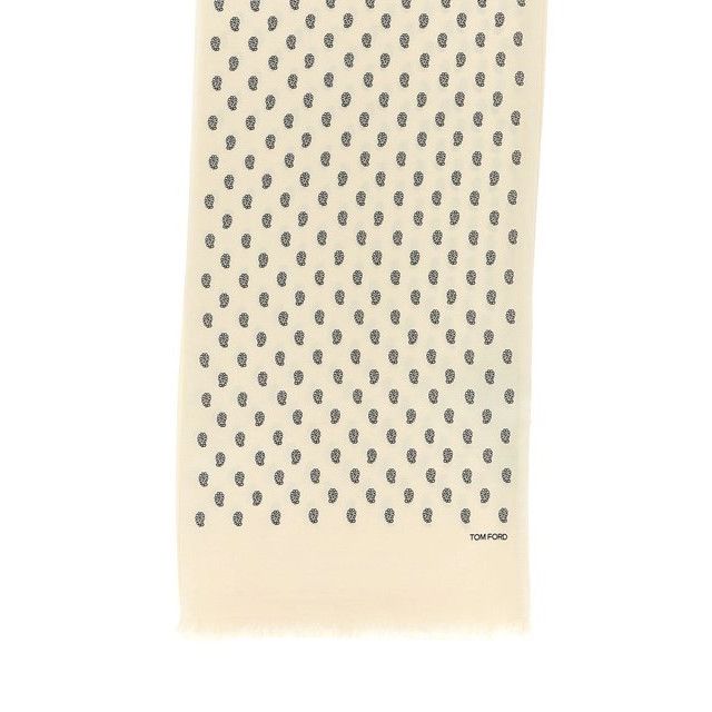 Tom Ford TOM FORD Beige Silk Scarf New And Authentic Size ONE SIZE - 2 Thumbnail