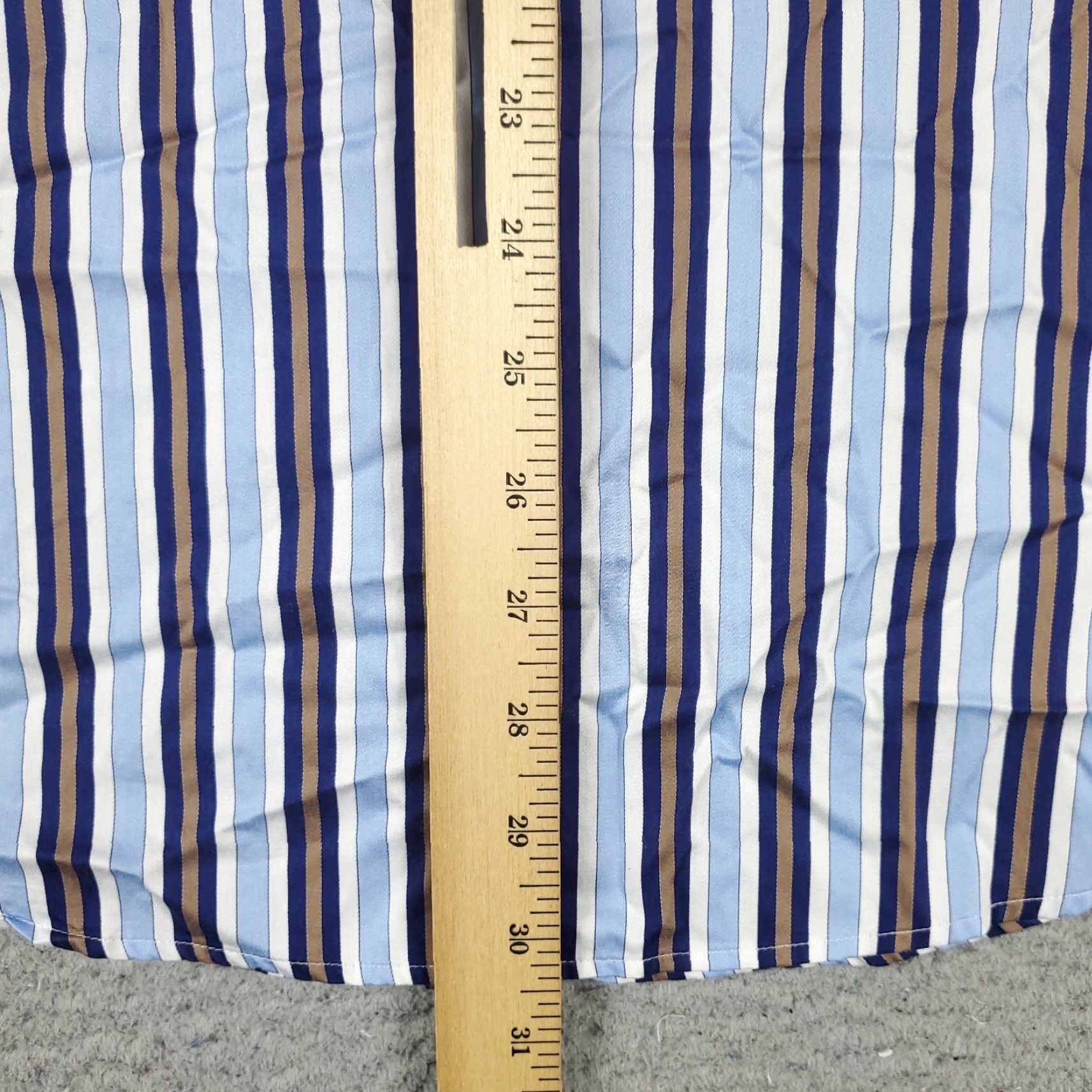 BUGATCHI Bugatchi Shirt Mens Large Blue Striped Classic Fit Button Up Long Sleeve Size US L / EU 52-54 / 3 - 4 Thumbnail