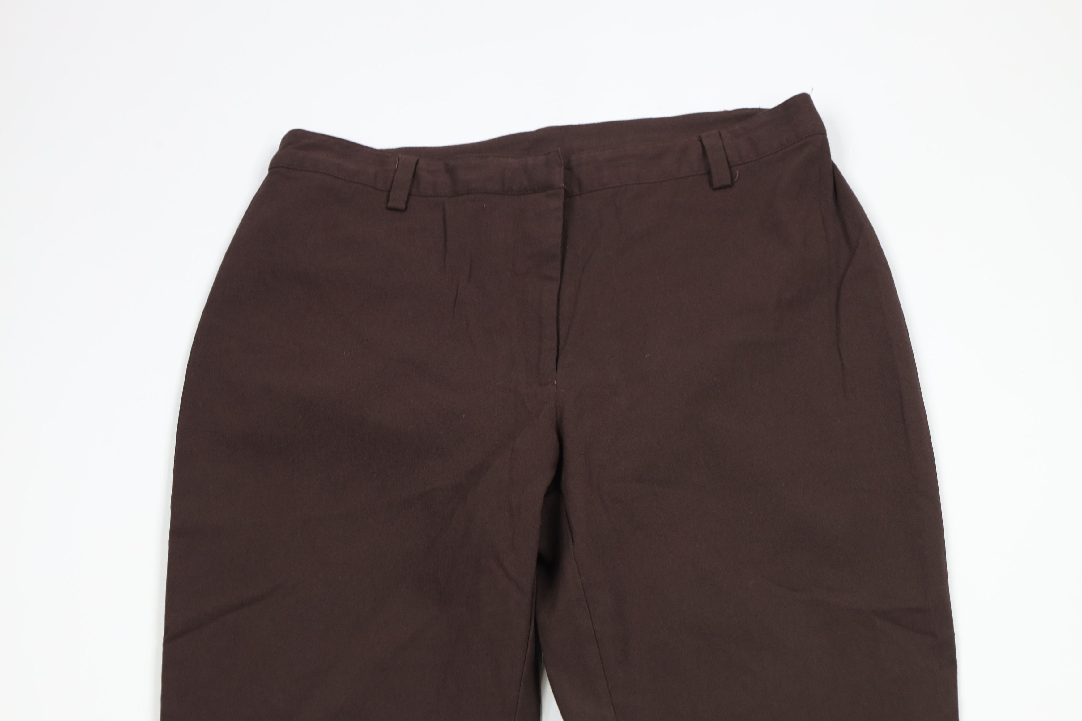 Express × Vintage Vintage 90s Express Flared Wide Leg Chino Pants Brown Size 30" / US 8 / IT 44 - 2 Thumbnail