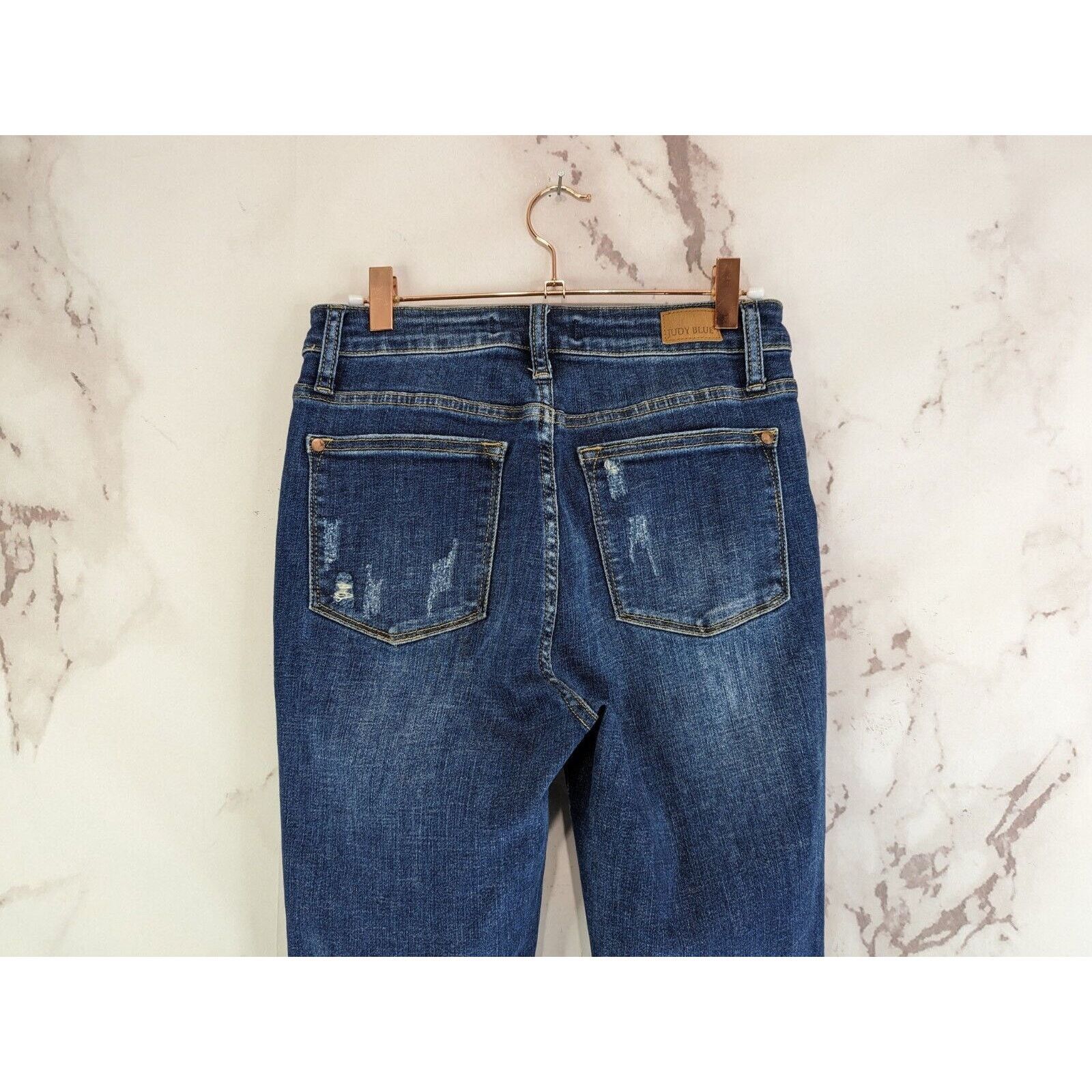 Judy Blue Judy Blue Jean Women 26 3 Crop Flare Denim Distressed High Size 26" / US 2 / IT 38 - 6 Thumbnail