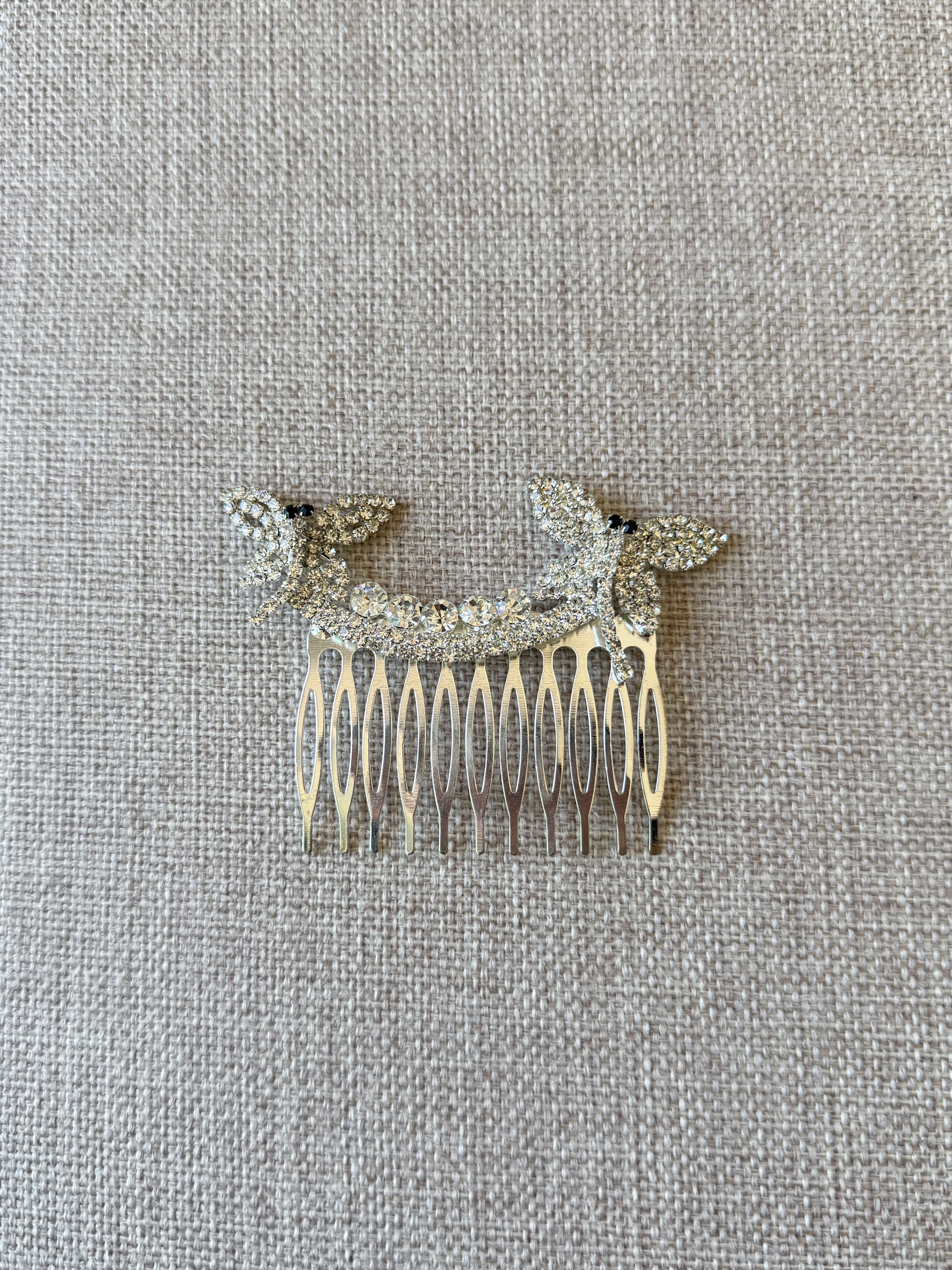 Other Silver Rhinestone Butterfly Hair Comb Size ONE SIZE - 3 Thumbnail