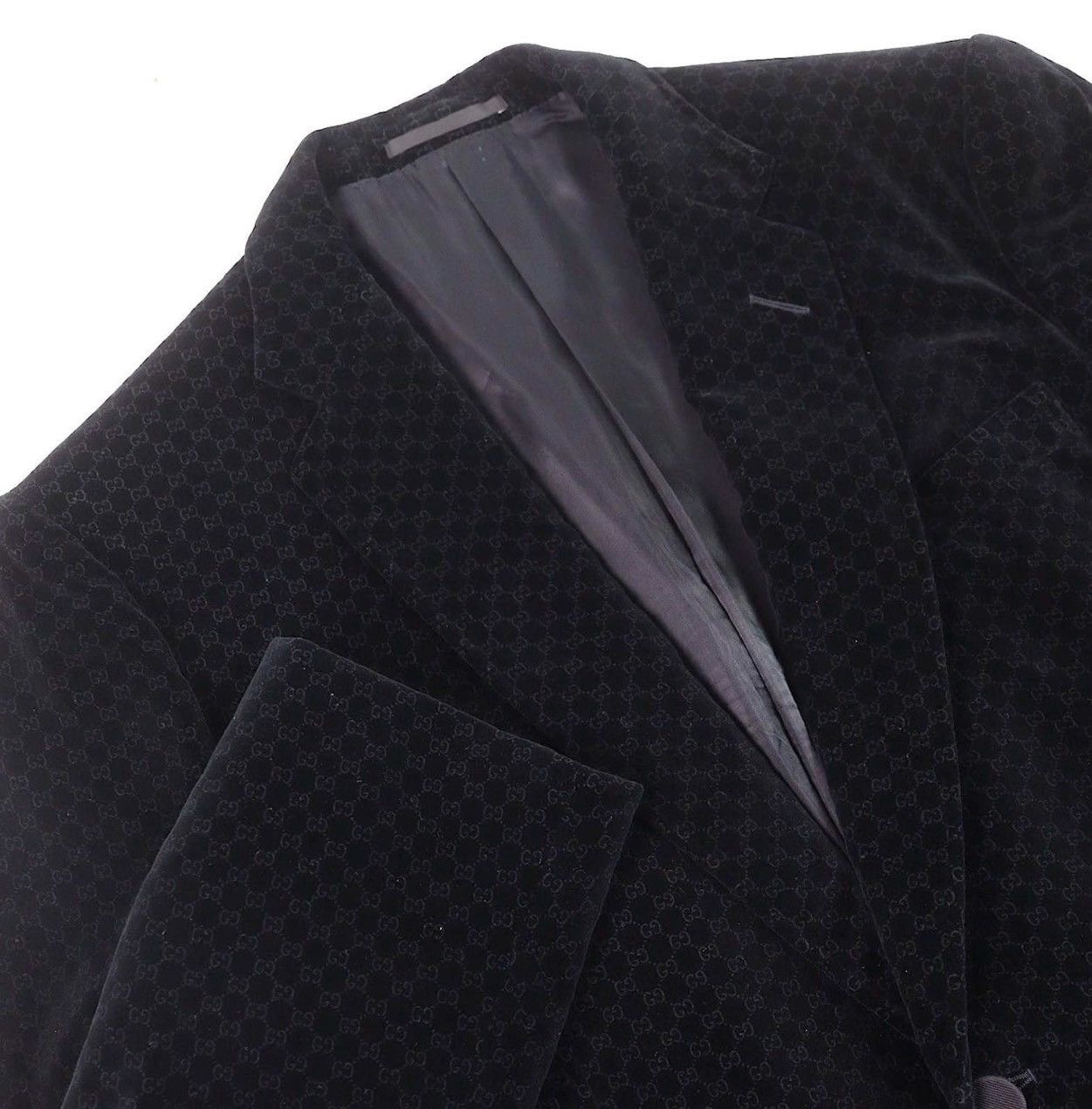 Gucci GUCCI by Tom Ford FW 2004 Monogram Velvet GG Jacket demna Size US M / EU 48-50 / 2 - 2 Thumbnail