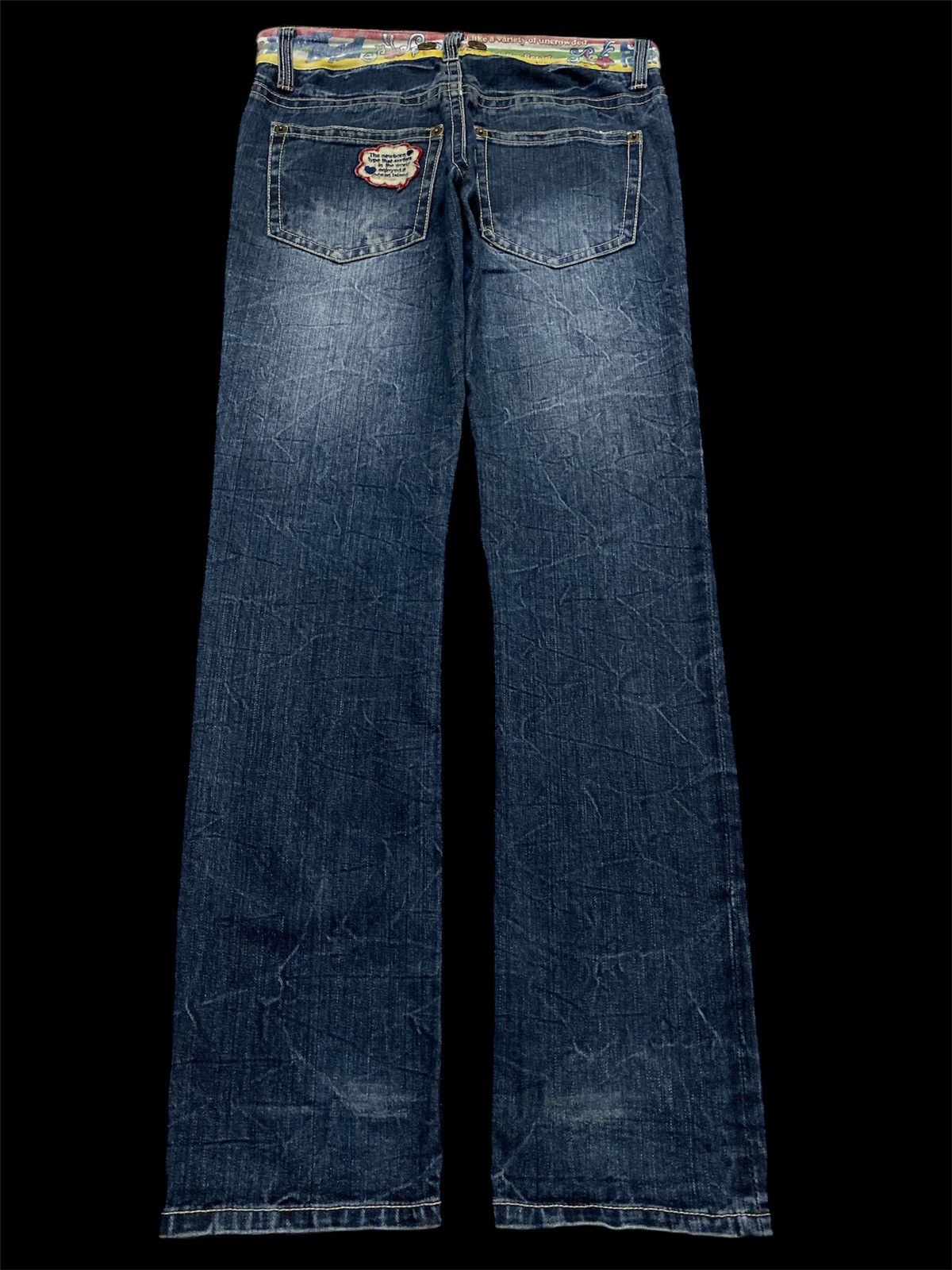 If Six Was Nine × Vintage 💥Vintage 90s Style Hyper Beach Stone Wash Patch Jeans Rare Size US 30 / EU 46 - 2 Thumbnail