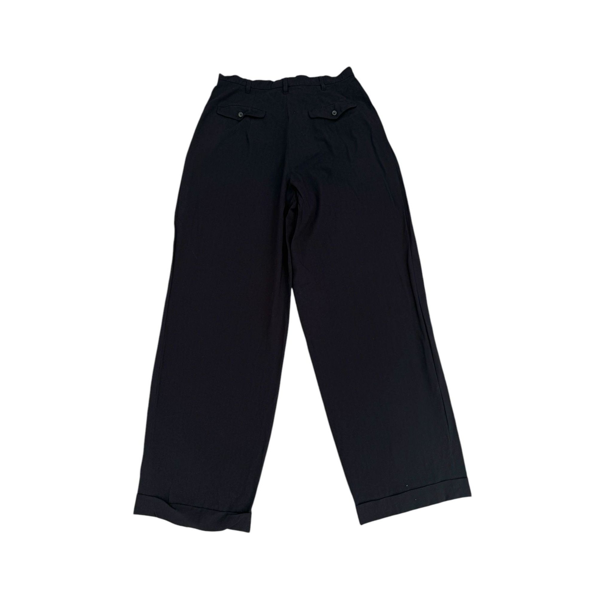 Jil Sander Black Wool High Waist Wide Pants Size 26" / US 2 / IT 38 - 3 Thumbnail