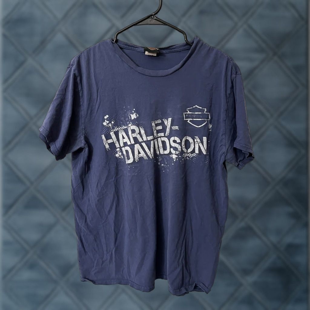 Harley Davidson Harley-Davidson Biker Graphic T-Shirt Blue Large Mens Size US L / EU 52-54 / 3 - 1 Thumbnail