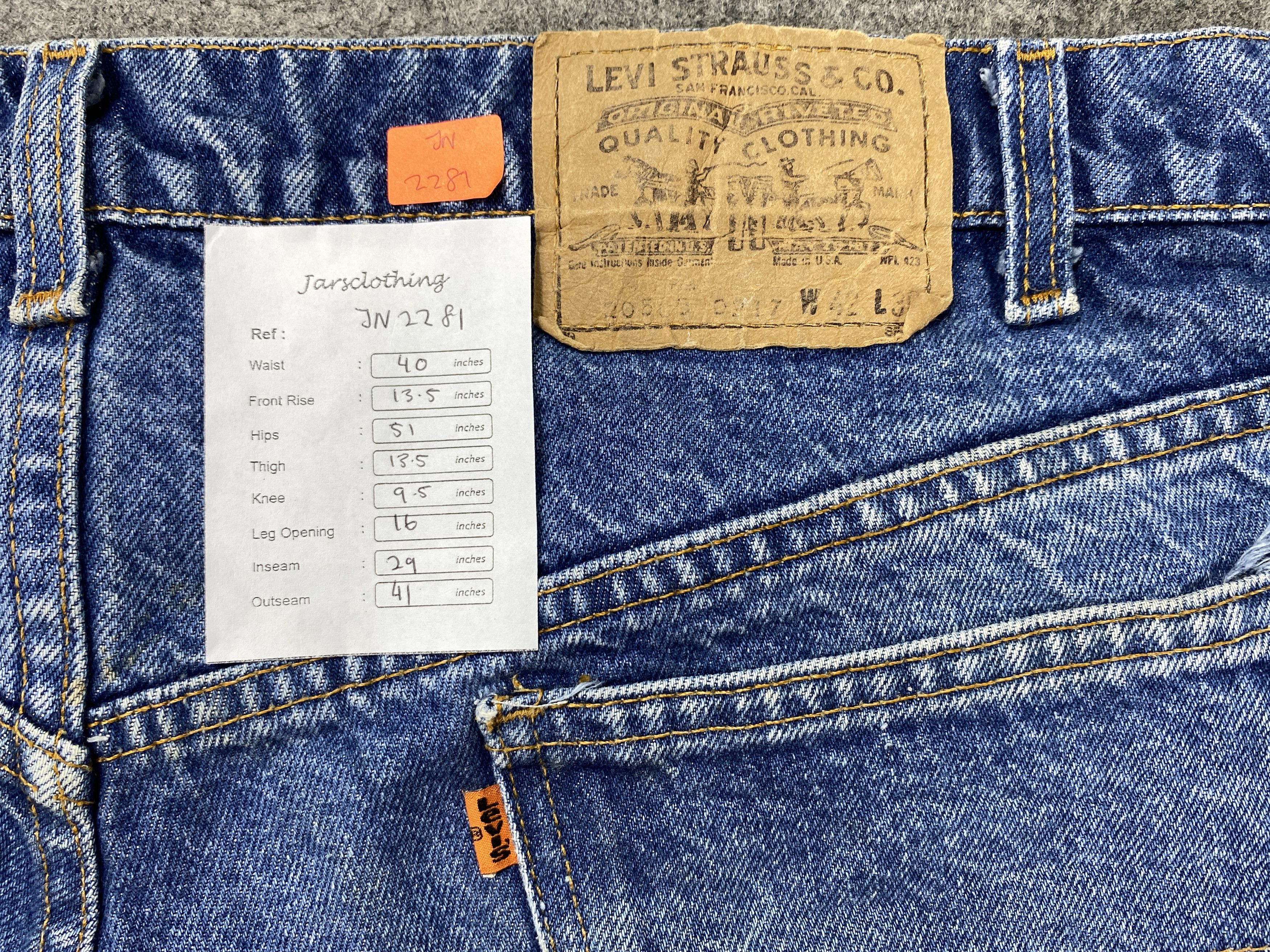 Vintage Blue Vintage Levi's Orange Tab Jeans 40x29 Denim -JN2281 Size US 40 / EU 56 - 8 Thumbnail