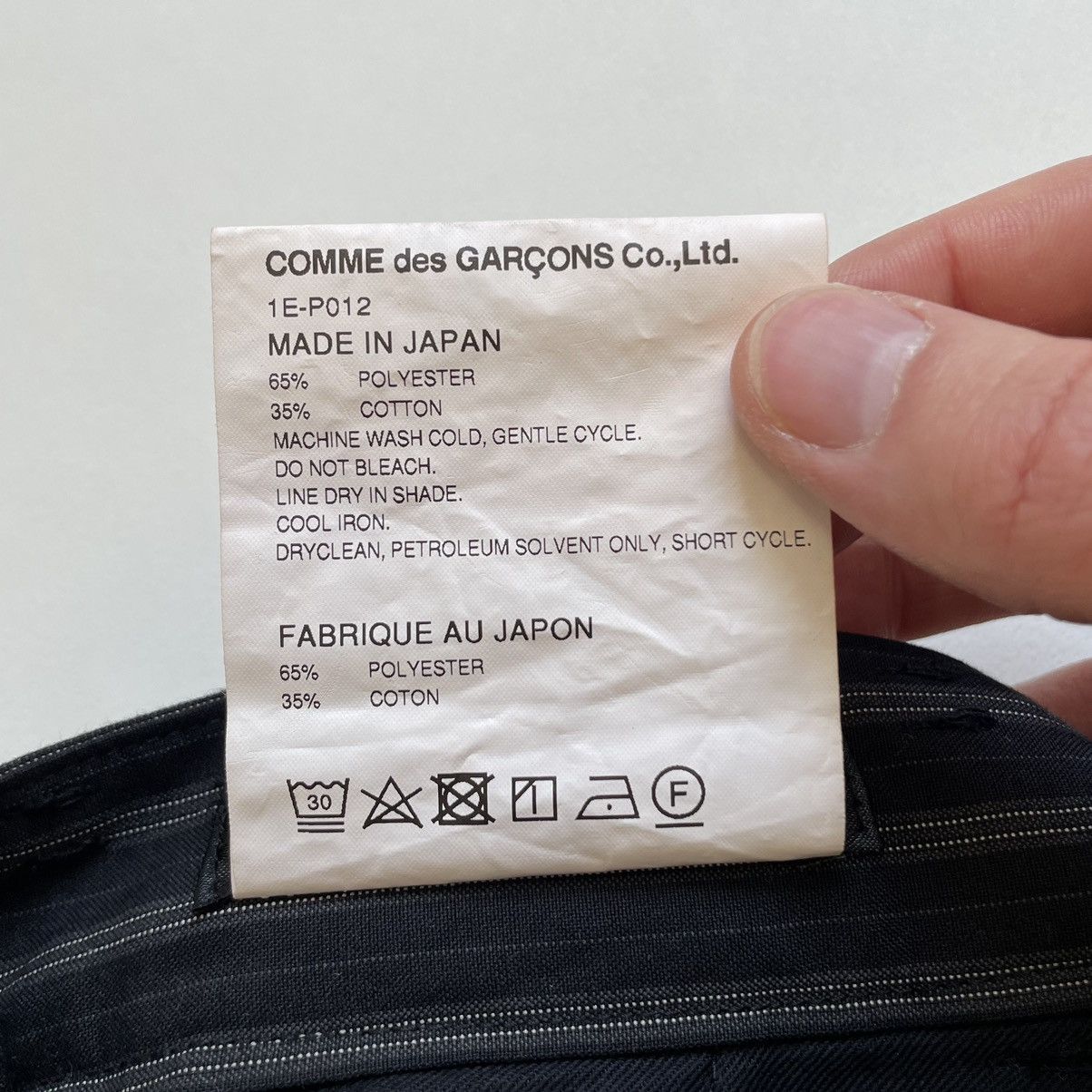 Comme des Garcons S/S 19 Reworked Black/White Pinstripe Pants Size US 30 / EU 46 - 5 Thumbnail