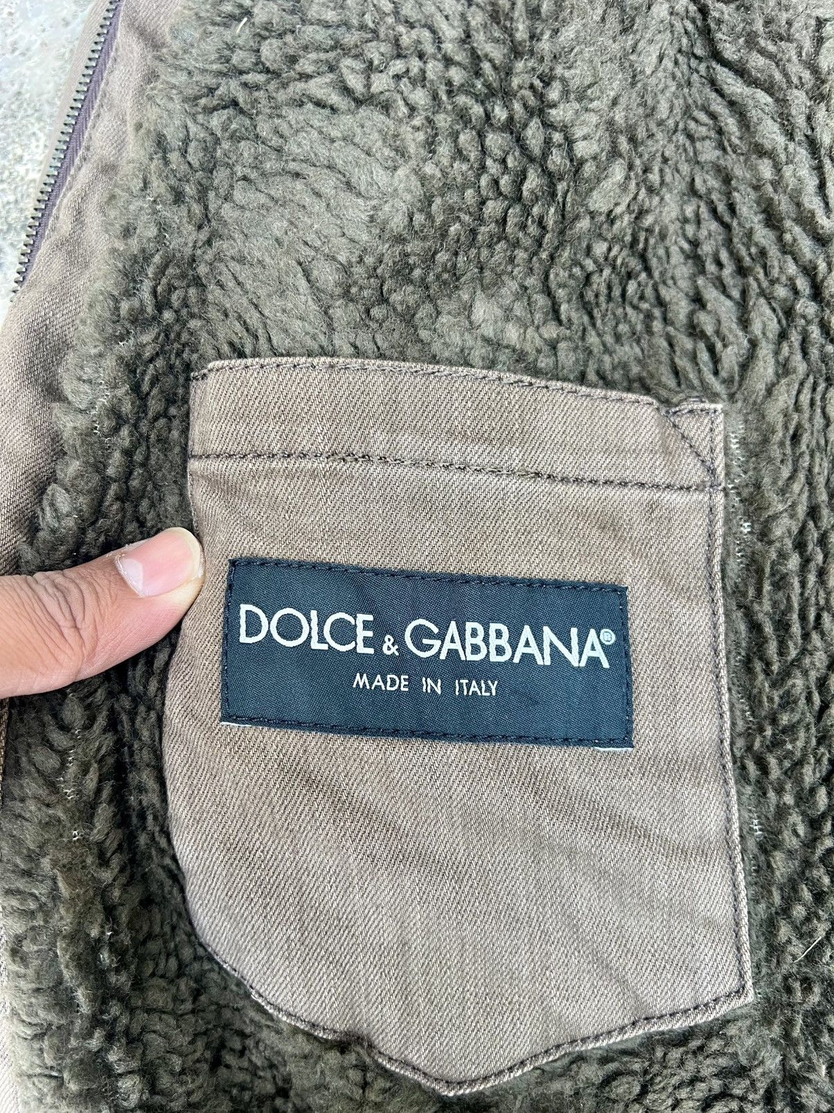 Dolce & Gabbana VINTAGE THRASHED D&G WOOL DENIM JACKET Size US S / EU 44-46 / 1 - 15 Thumbnail