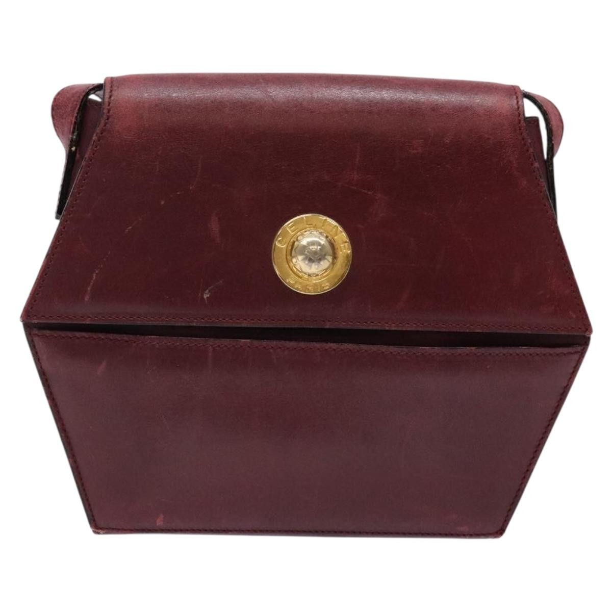 Celine CELINE Shoulder Bag Leather Bordeaux Gold Size ONE SIZE - 2 Thumbnail
