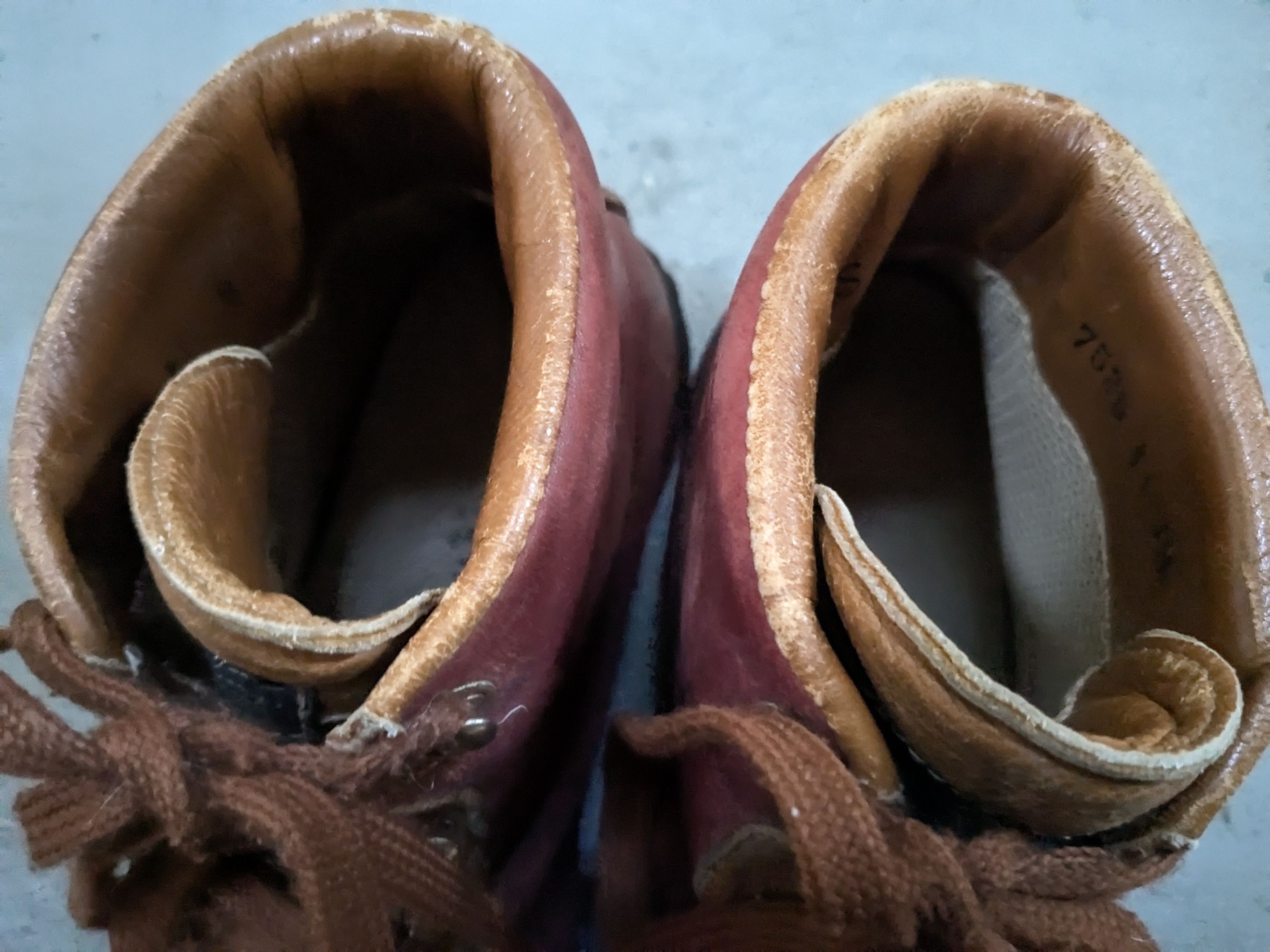 Genuine Leather × Vintage Vintage Hiking Boots 8 Brown Leather Lace Up Mountain Size US 8 / EU 41 - 5 Thumbnail