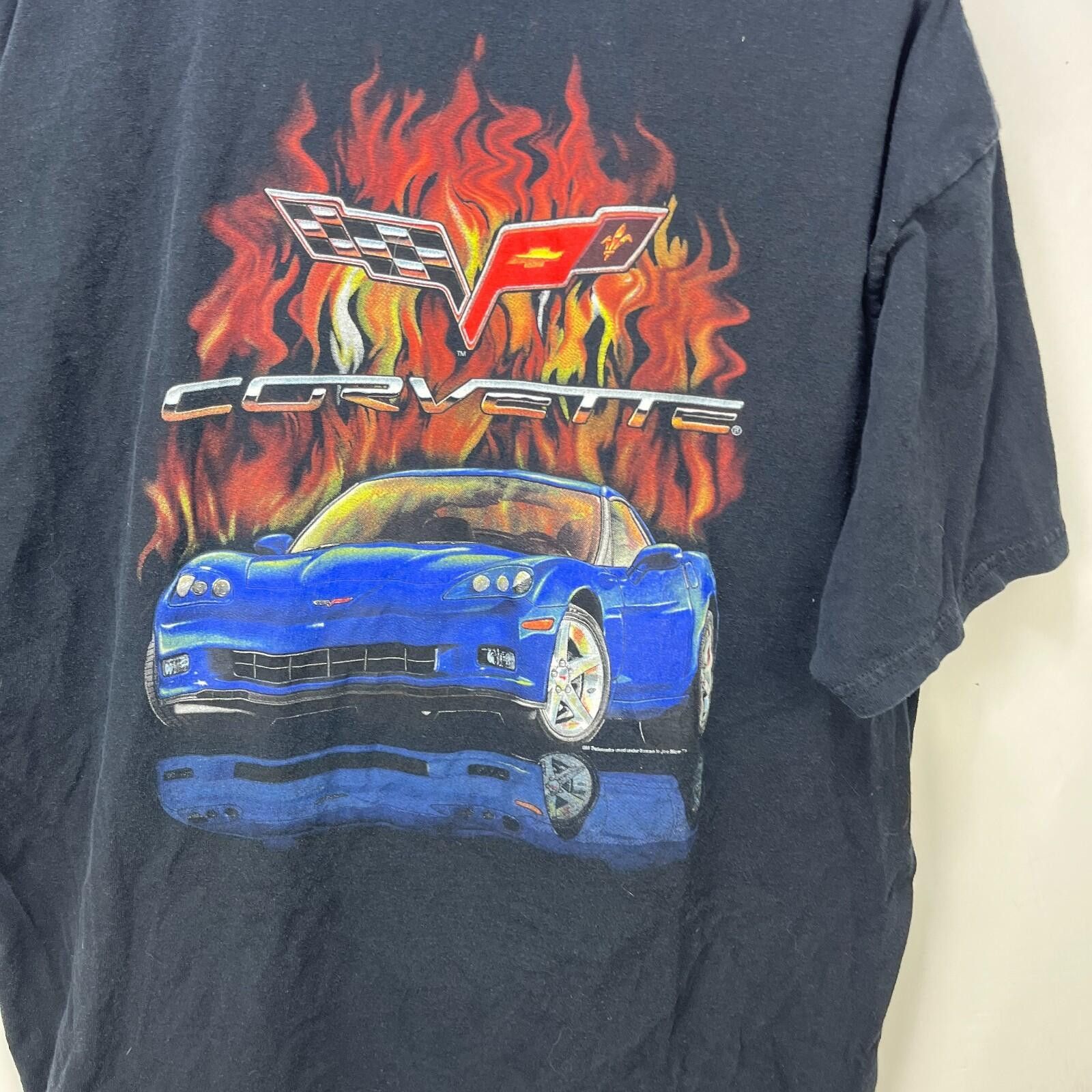 Chevrolet Vintage Chevrolet Corvette C6 Flames Racing T Shirt 2XL Size US XXL / EU 58 / 5 - 2 Thumbnail