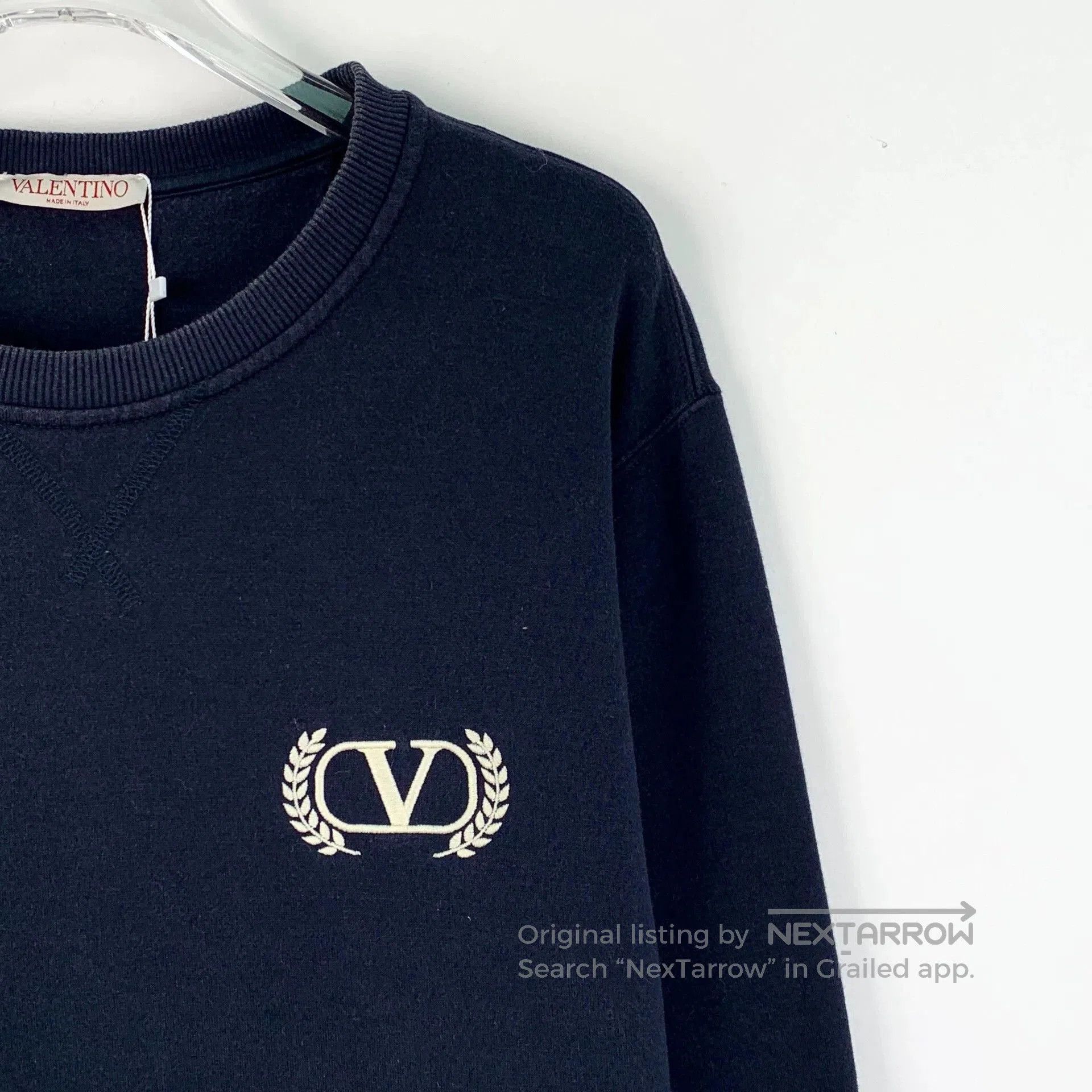 Valentino Valentino Blue Wheat Ear Letter Embroidery Cotton Sweatshir Size US S / EU 44-46 / 1 - 3 Thumbnail