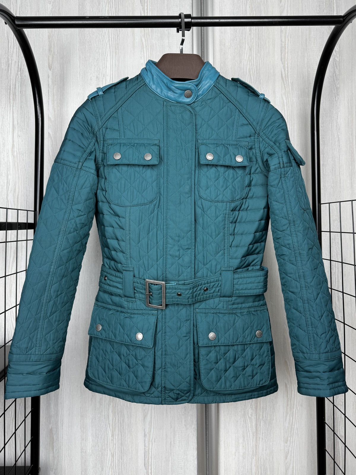 Barbour Barbour International Black Streak Quilted Leather Trim Jckt Size S / US 4 / IT 40 - 2 Thumbnail