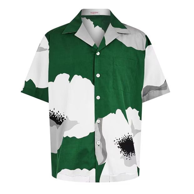 o1g2r1mq0724 Flower Short Sleeve Shirts in Multicolor