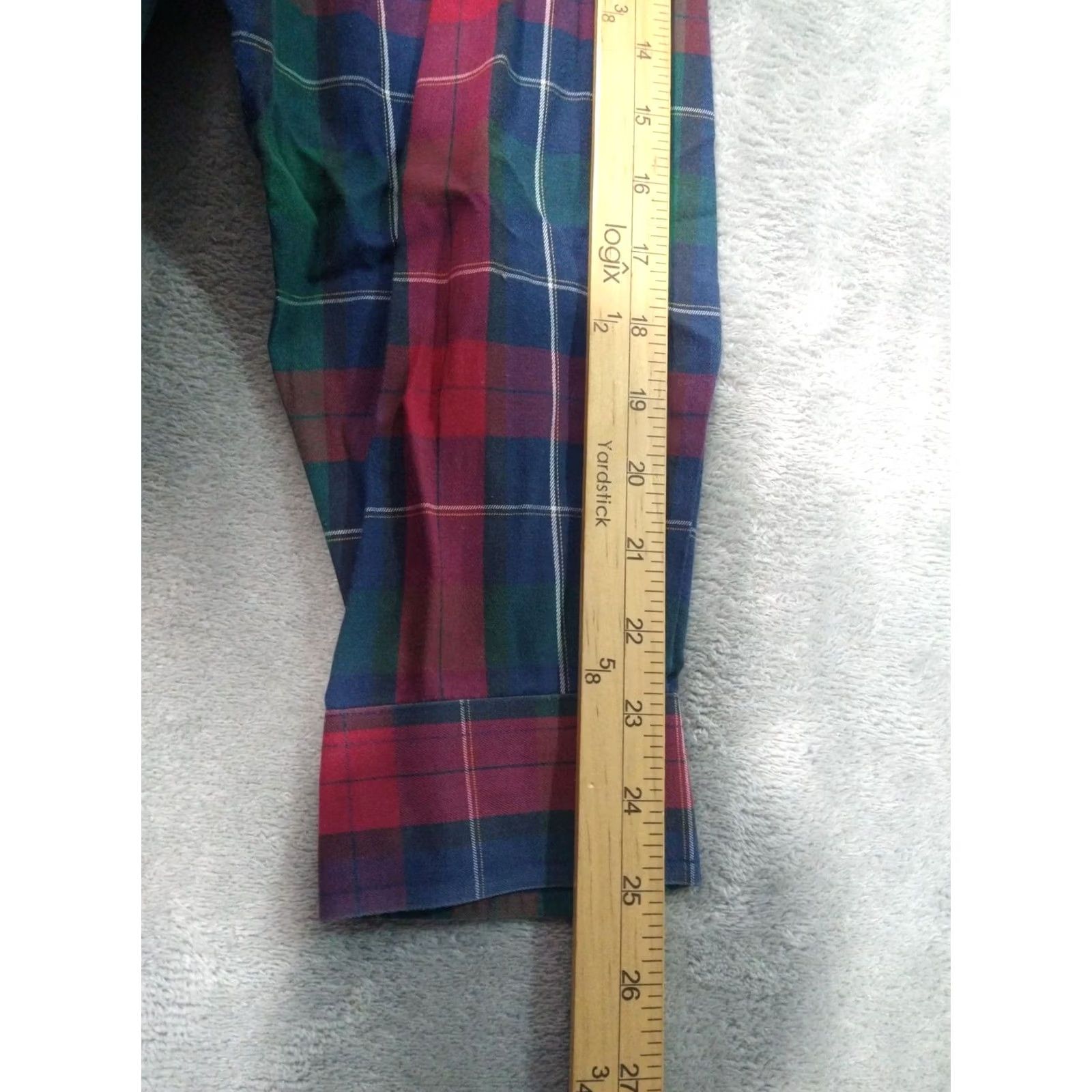 Vintage LL Bean Shirt Men Medium Blue Plaid Merino Wool Blend Long Sleeve Button Down Shirt Size US M / EU 48-50 / 2 - 6 Thumbnail