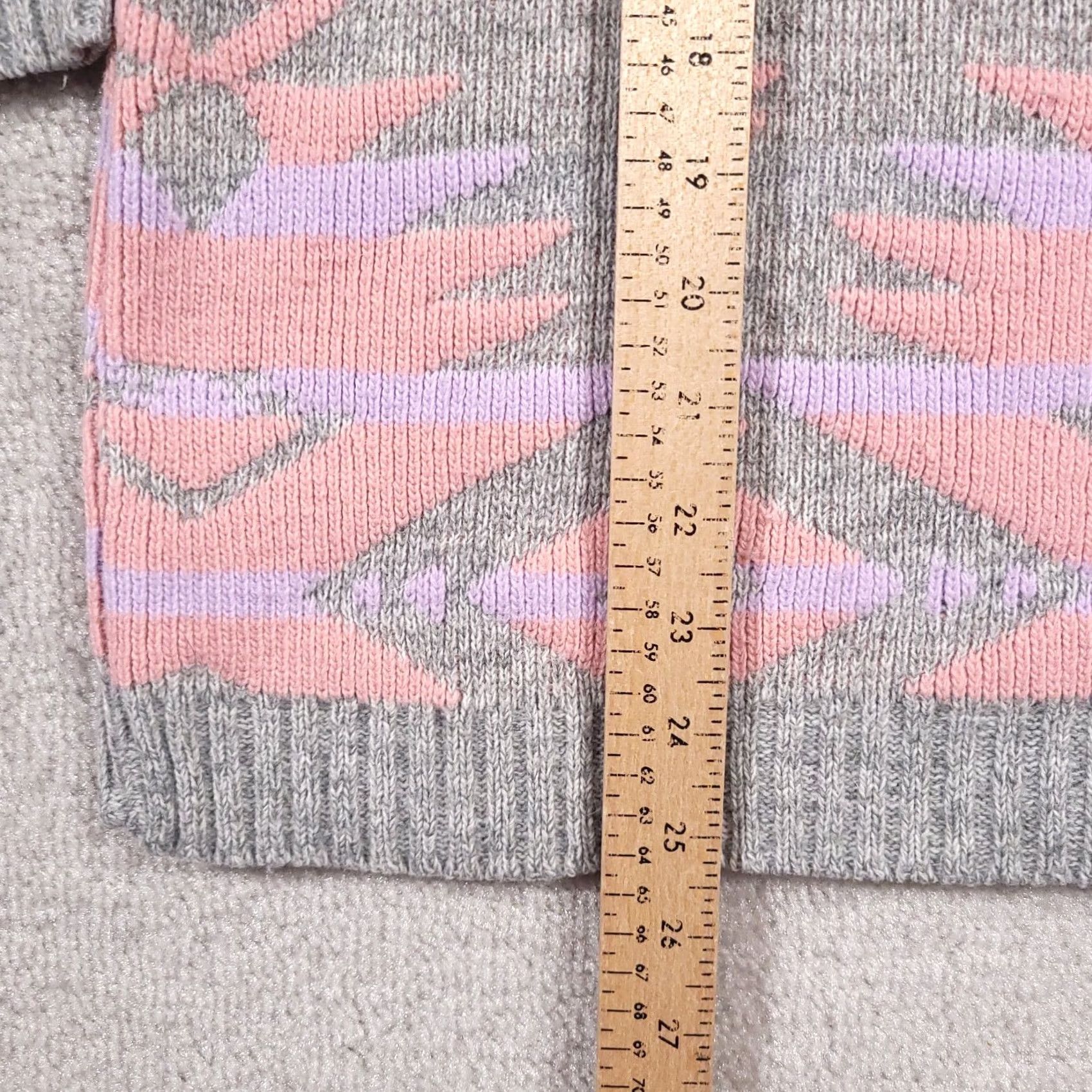 Pinko VINTAGE Alicia Sweater Pink Aztec Pullover Knit Long Sleeve Women's L 80s Retro Nerd Size L / US 10 / IT 46 - 7 Thumbnail