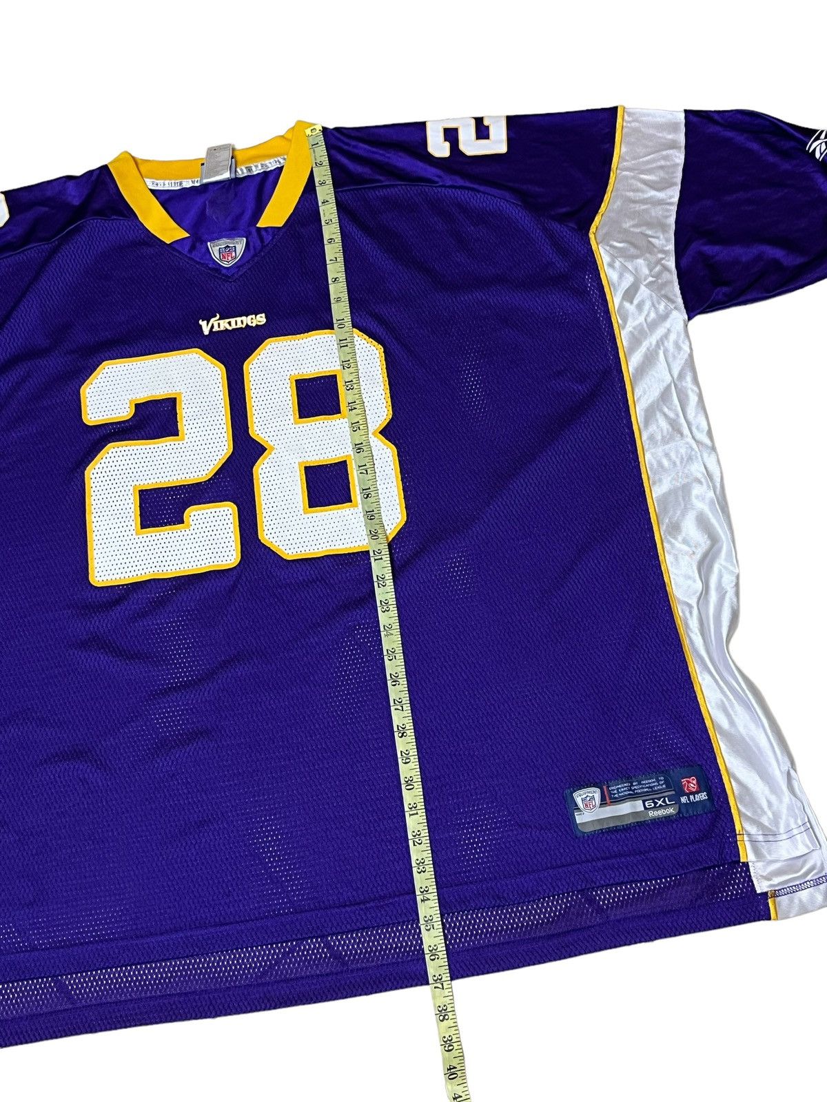 NFL NICE🔥VIKINGS ADRIAN PETERSON #28 REEBOK 6XL NFL JERSEY Size US XXL / EU 58 / 5 - 11 Thumbnail