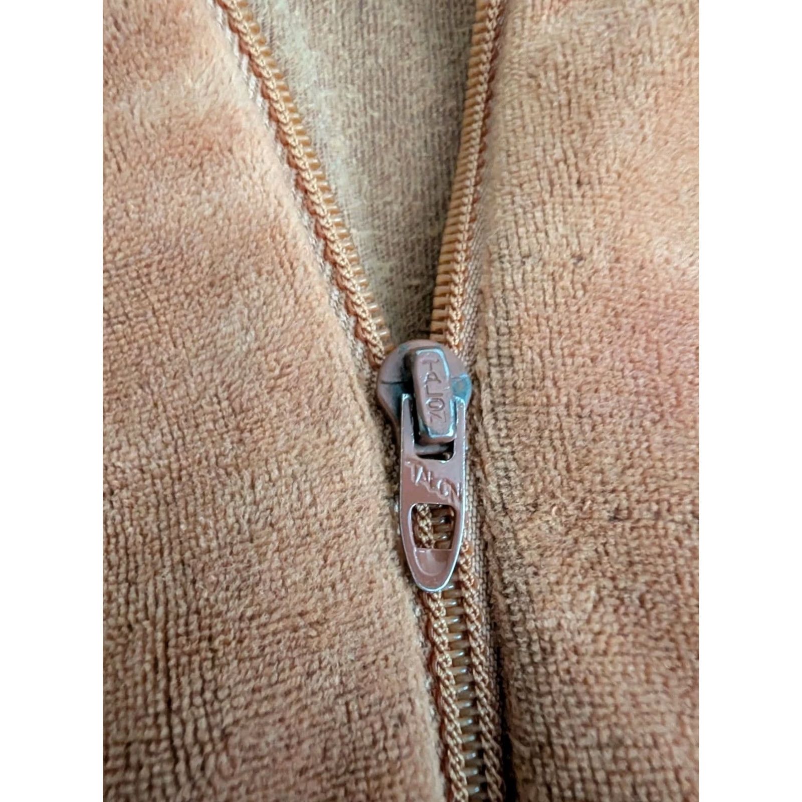 Velour VINTAGE Carol Canaan For Top Seed Women's Velour Track Jacket Brown L Size L / US 10 / IT 46 - 3 Thumbnail