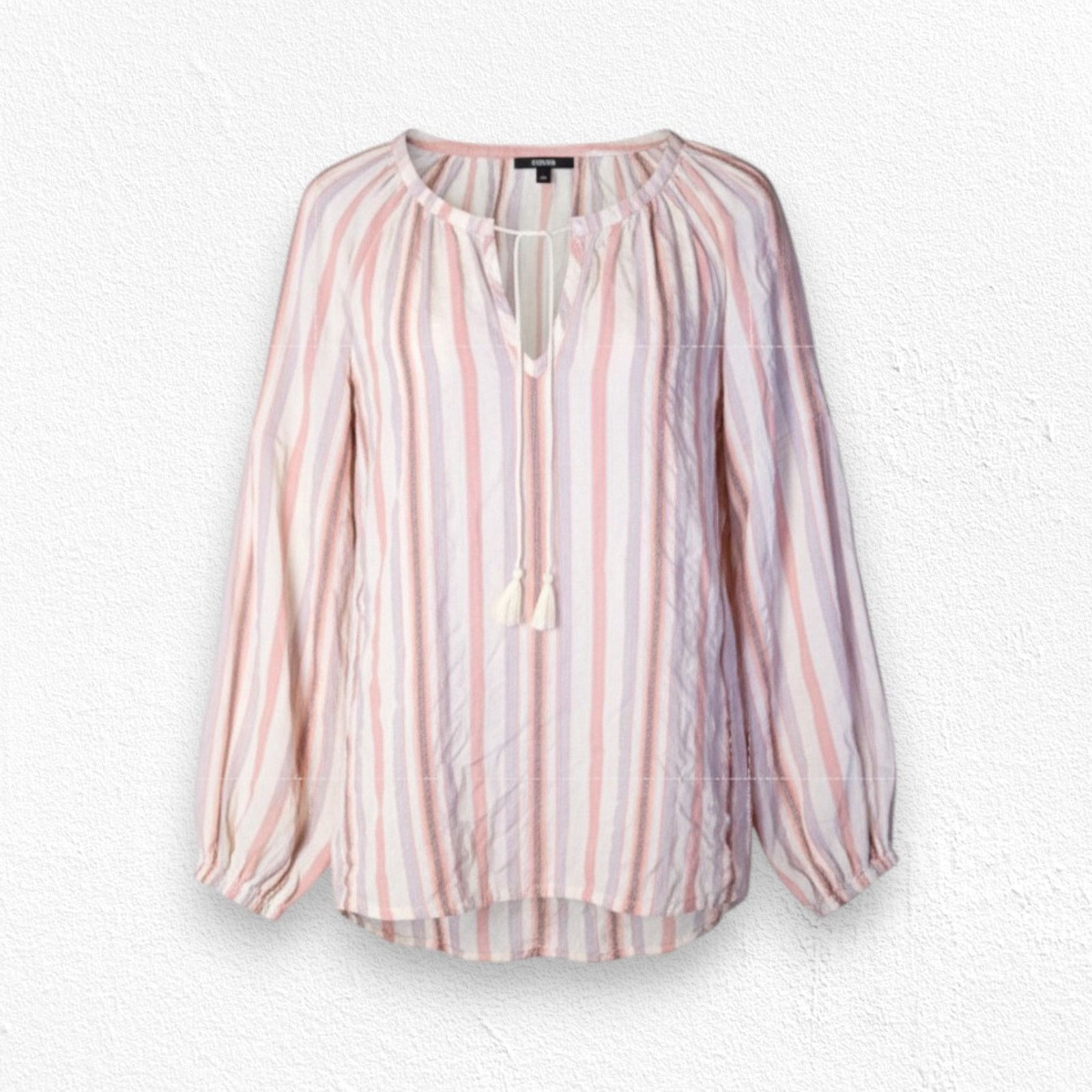 Paige Paige Pink Ivory Boho Striped Jovannie Blouse Size Medium Size M / US 6-8 / IT 42-44 - 1 Thumbnail