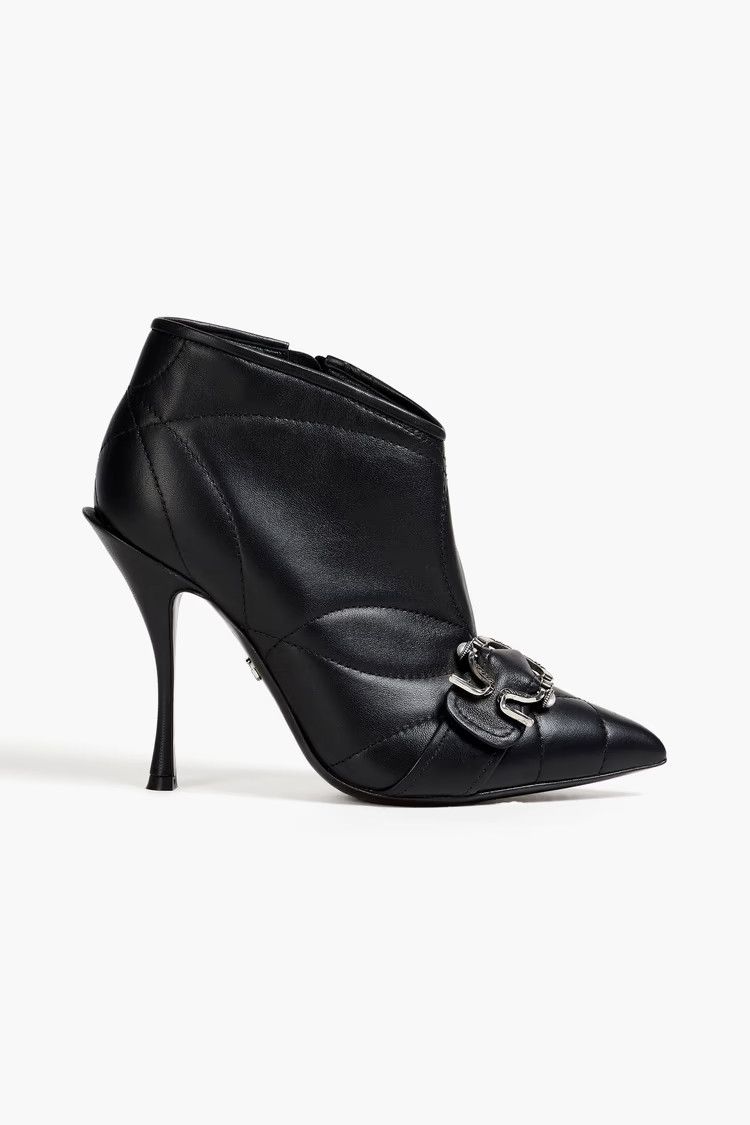o1y0825 Leather Ankle Boots in Black