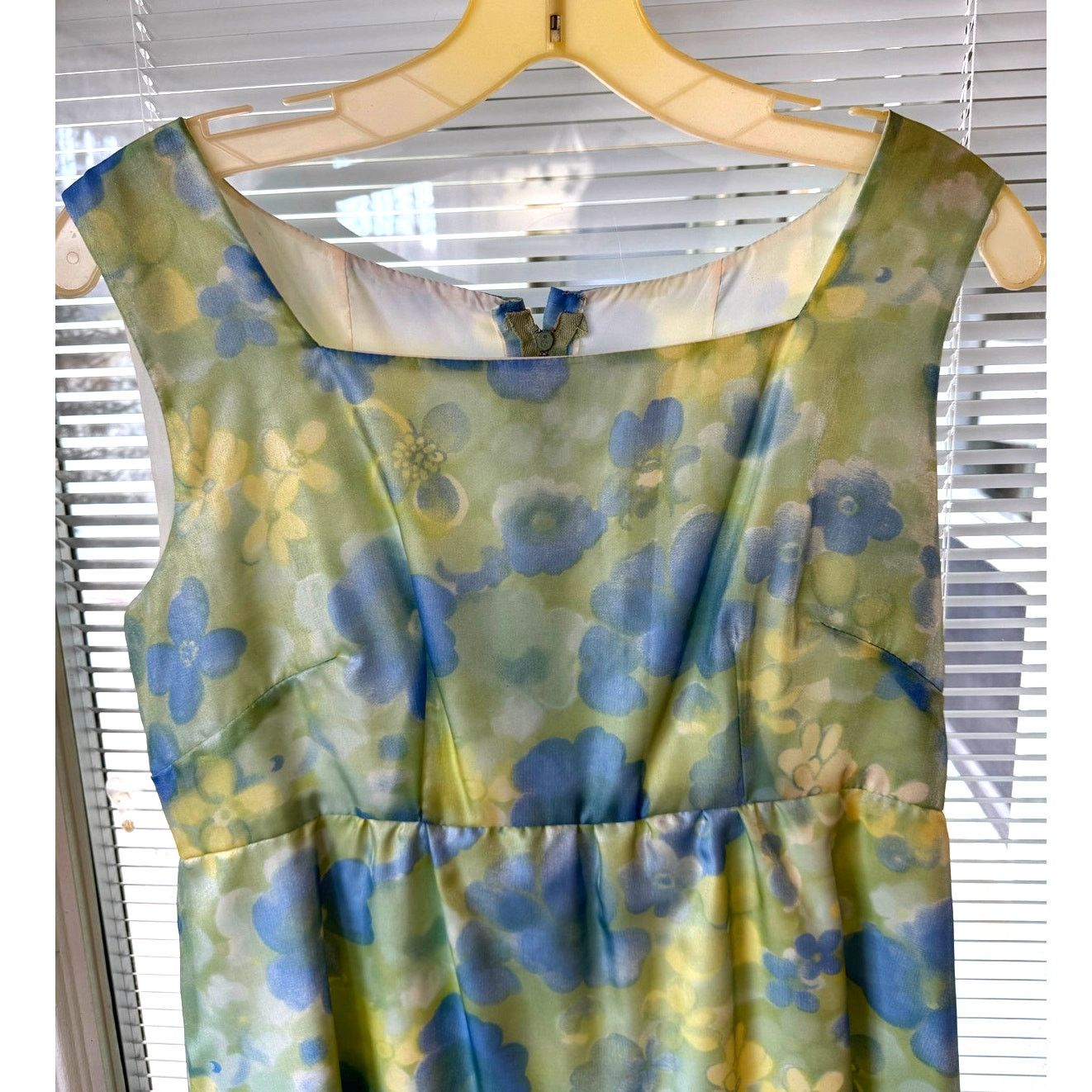Homemade Vintage 70s gown material imported from Paris size 6 Size M / US 6-8 / IT 42-44 - 2 Thumbnail