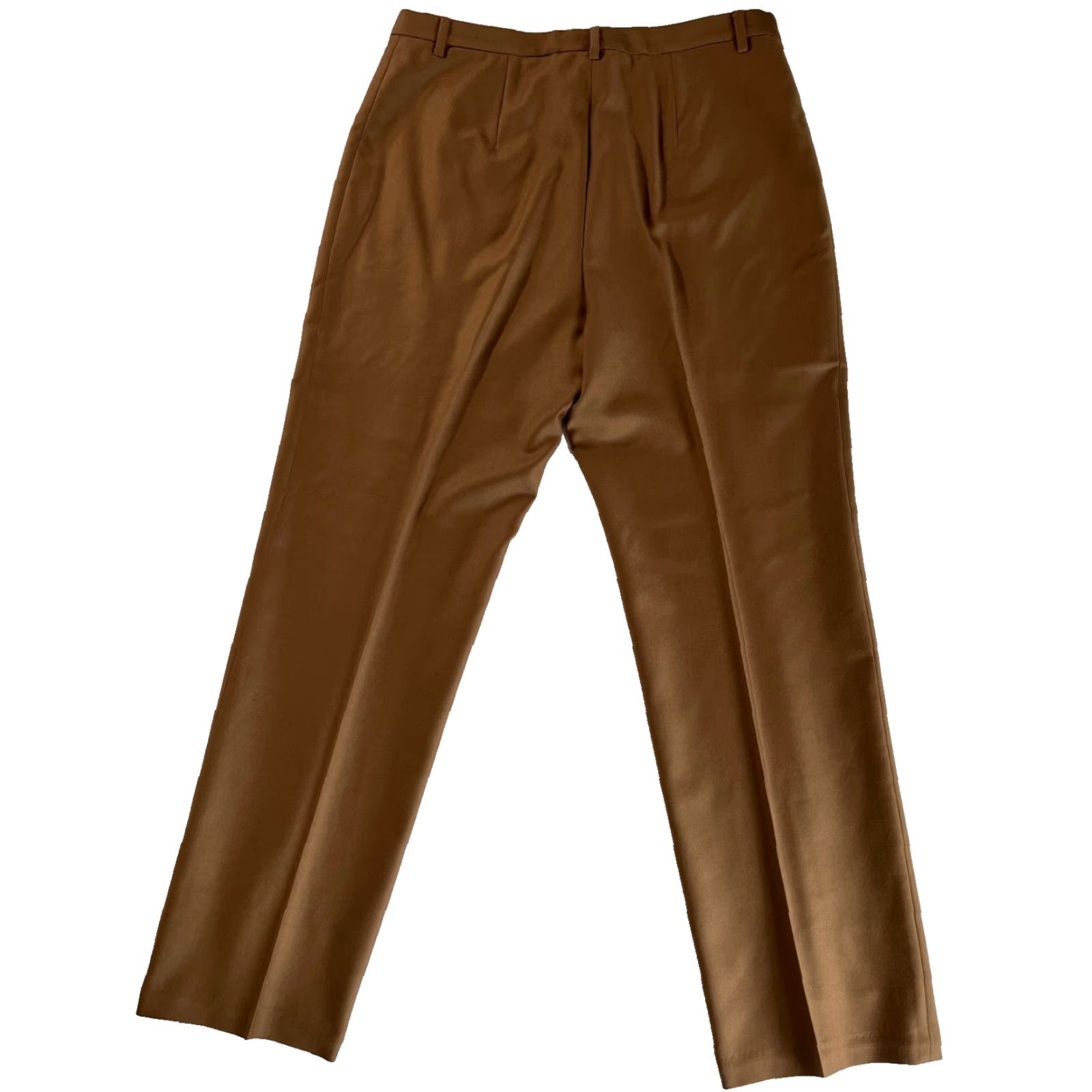 Vintage VINTAGE Bernard Zins Paris Women’s Dress Pants Wool Cashmere size 10 Brown High Rise Straight Inseam 29.5 in Lined Size 32" / US 10 / IT 46 - 3 Thumbnail