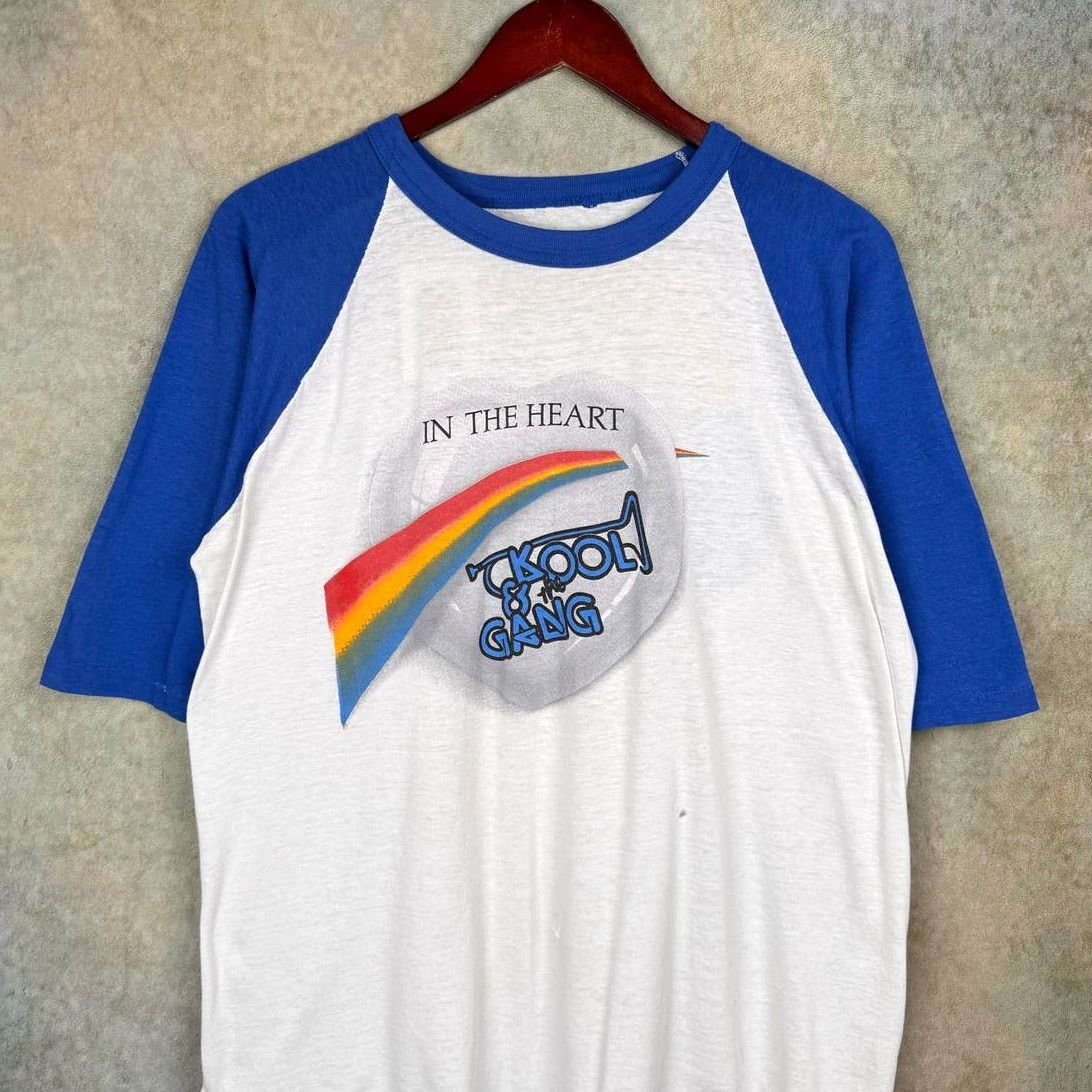Band Tees × Vintage VTG 1984 Kool & The Gang In The Heart Band Tour T Shirt L Size US L / EU 52-54 / 3 - 3 Thumbnail
