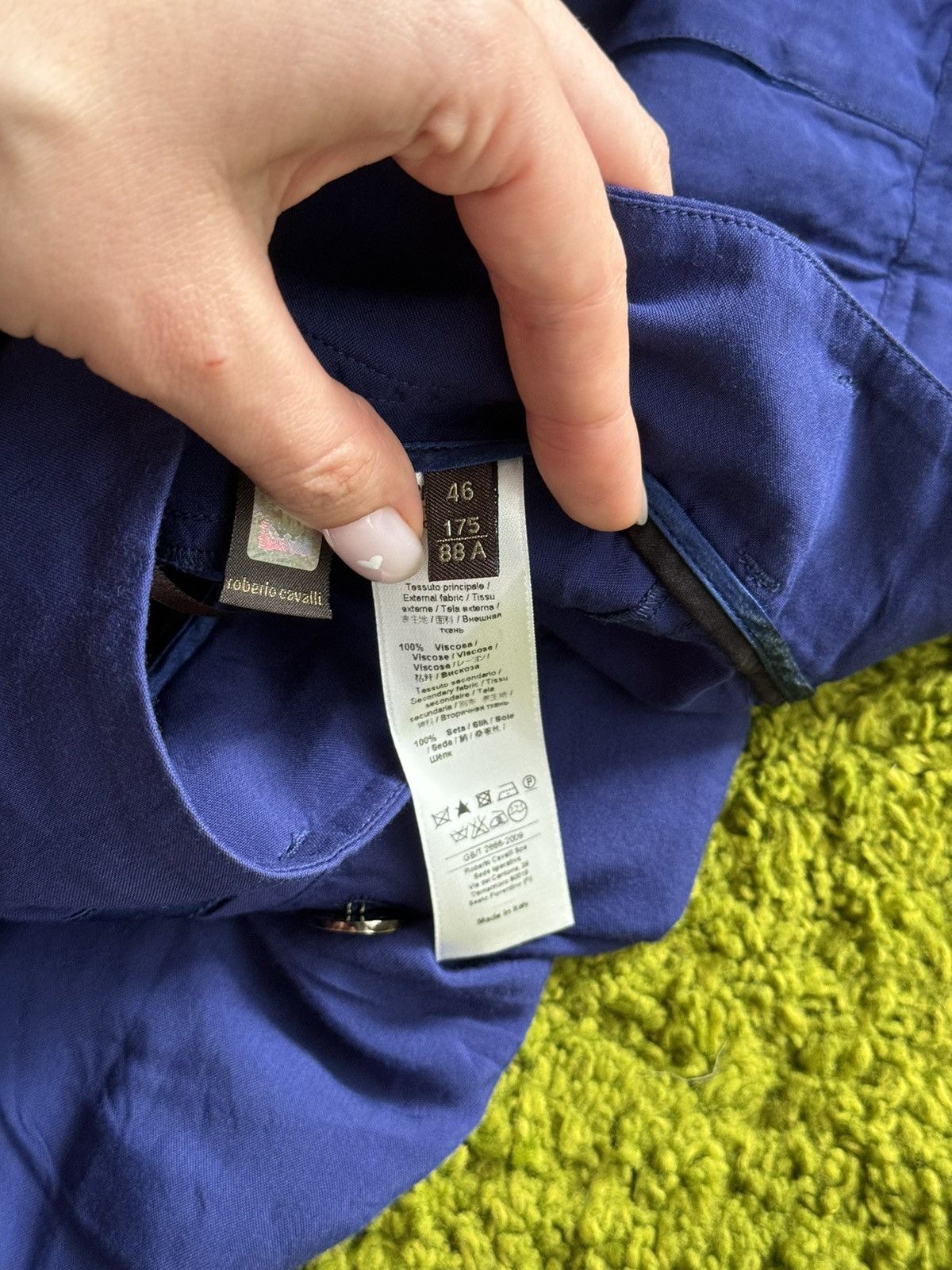 Designer × Just Cavalli × Roberto Cavalli Roberto Cavalli Italian minimalist blue pants Size 32" / US 10 / IT 46 - 6 Thumbnail