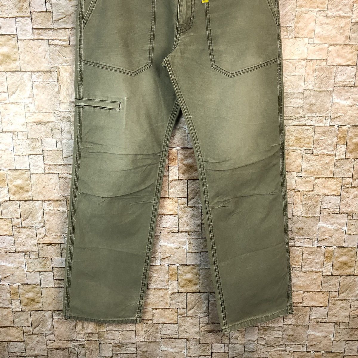 Faded Glory × Japanese Brand Twenty Works Green utility tactical Cargo Pants #A1143 Size US 31 - 3 Thumbnail