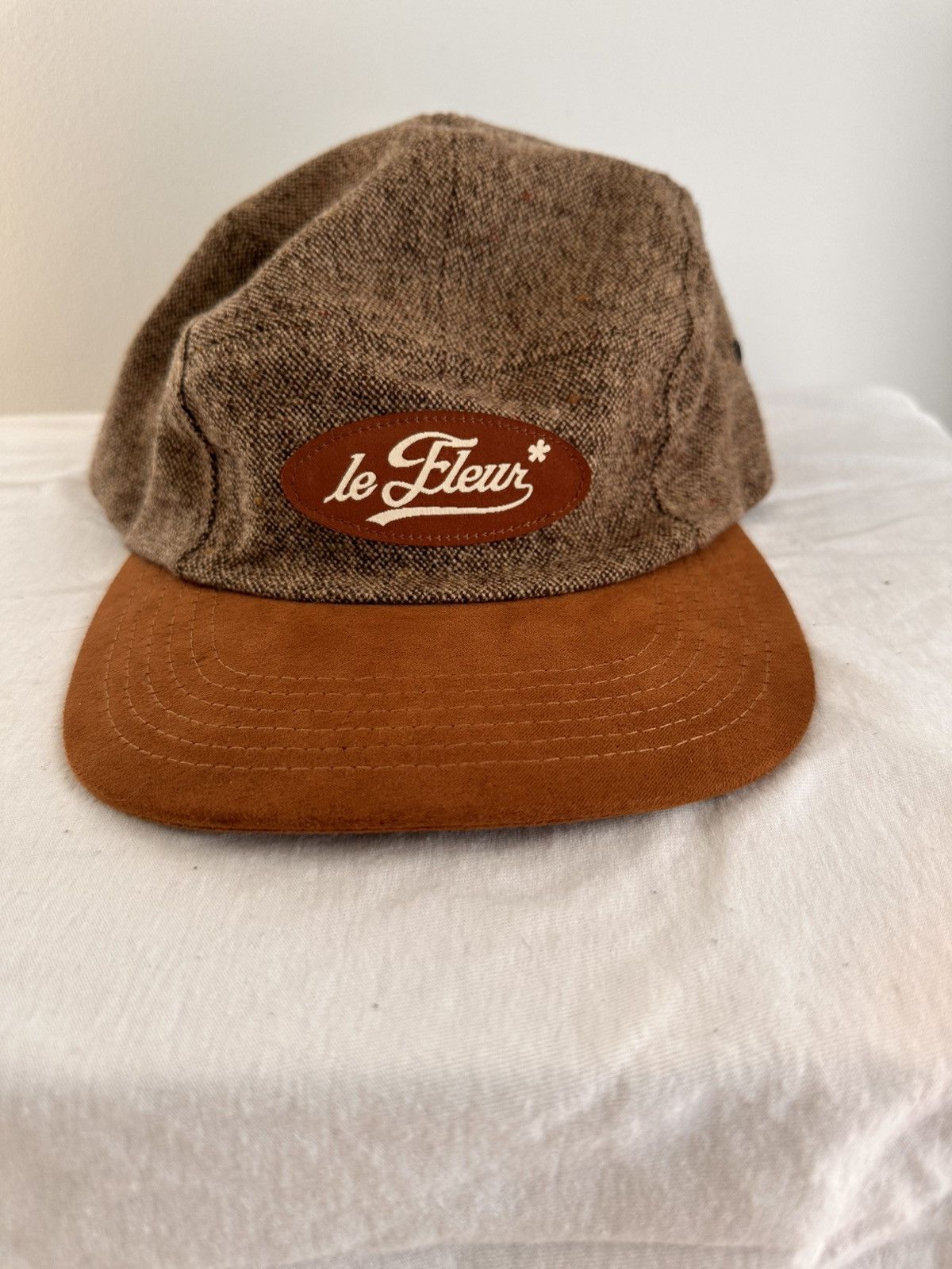 Golf le Fleur Golf Le Fleur brown Speckled wool camp cap Size ONE SIZE - 1 Thumbnail