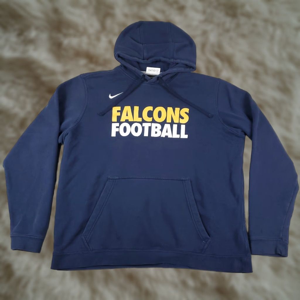 Nike VINTAGE Nike Hoodie Pullover Men's XL Blue Logo Sweatshirt Casual Sports Size US XL / EU 56 / 4 - 1 Thumbnail