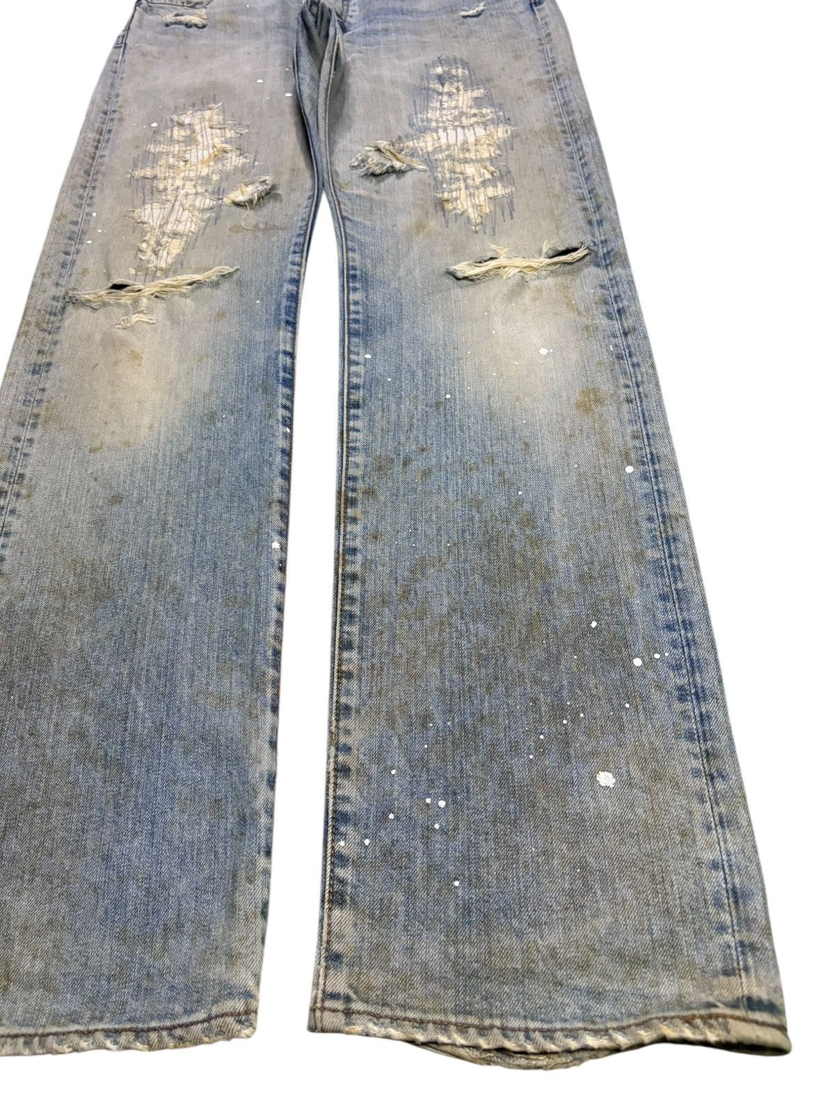 Eternal × Japanese Brand Vintage Eternal Button Fly Mud Wash Painted Distressed Jeans Size US 30 / EU 46 - 7 Thumbnail
