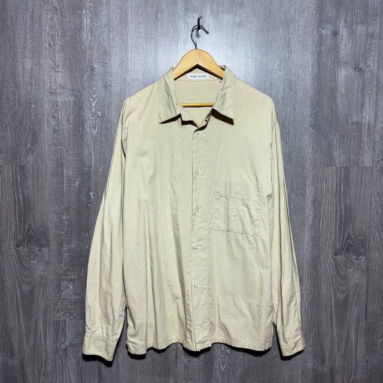 Stone Island Rare! Vintage Stone Island Denim shirt Beige size XL Size US XL / EU 56 / 4 - 1 Thumbnail