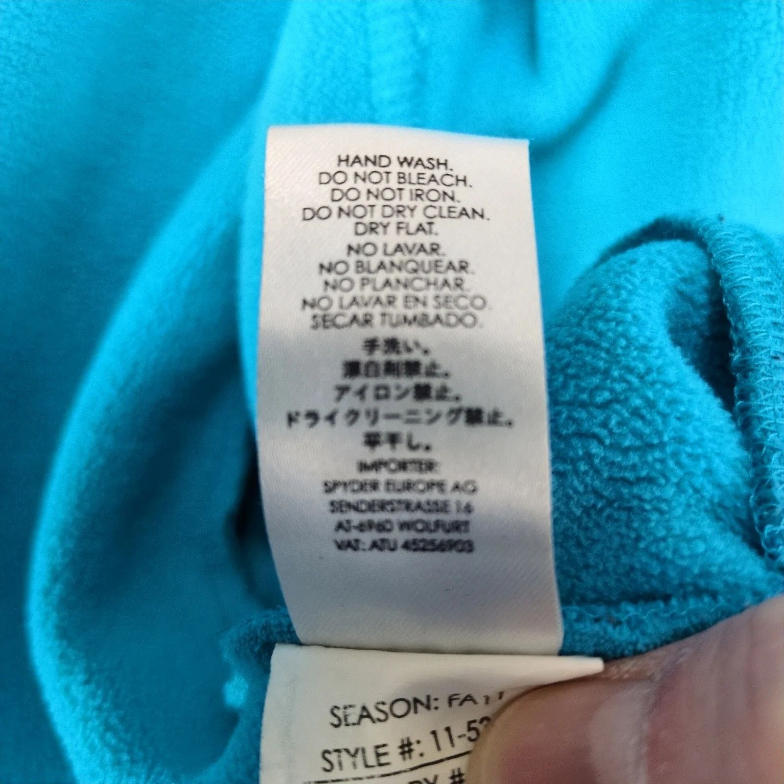 Spyder Spyder Blue Textured Full Zip Jacket Women's L Athletic Fit Size L / US 10 / IT 46 - 6 Thumbnail