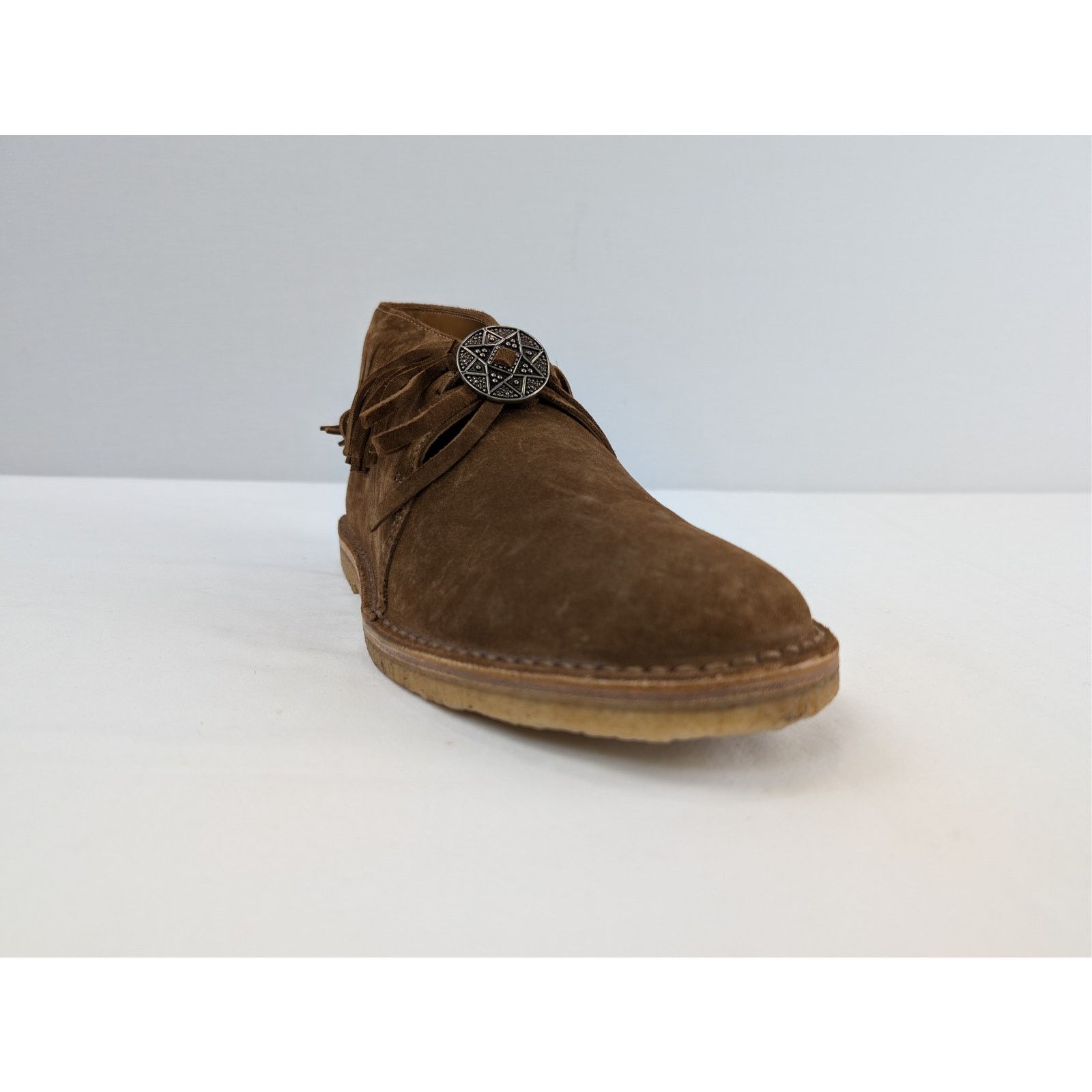 Saint Laurent Paris o1rshd1 Wyatt Suede Fringe Boots in Brown Size US 8 / EU 41 - 2 Thumbnail
