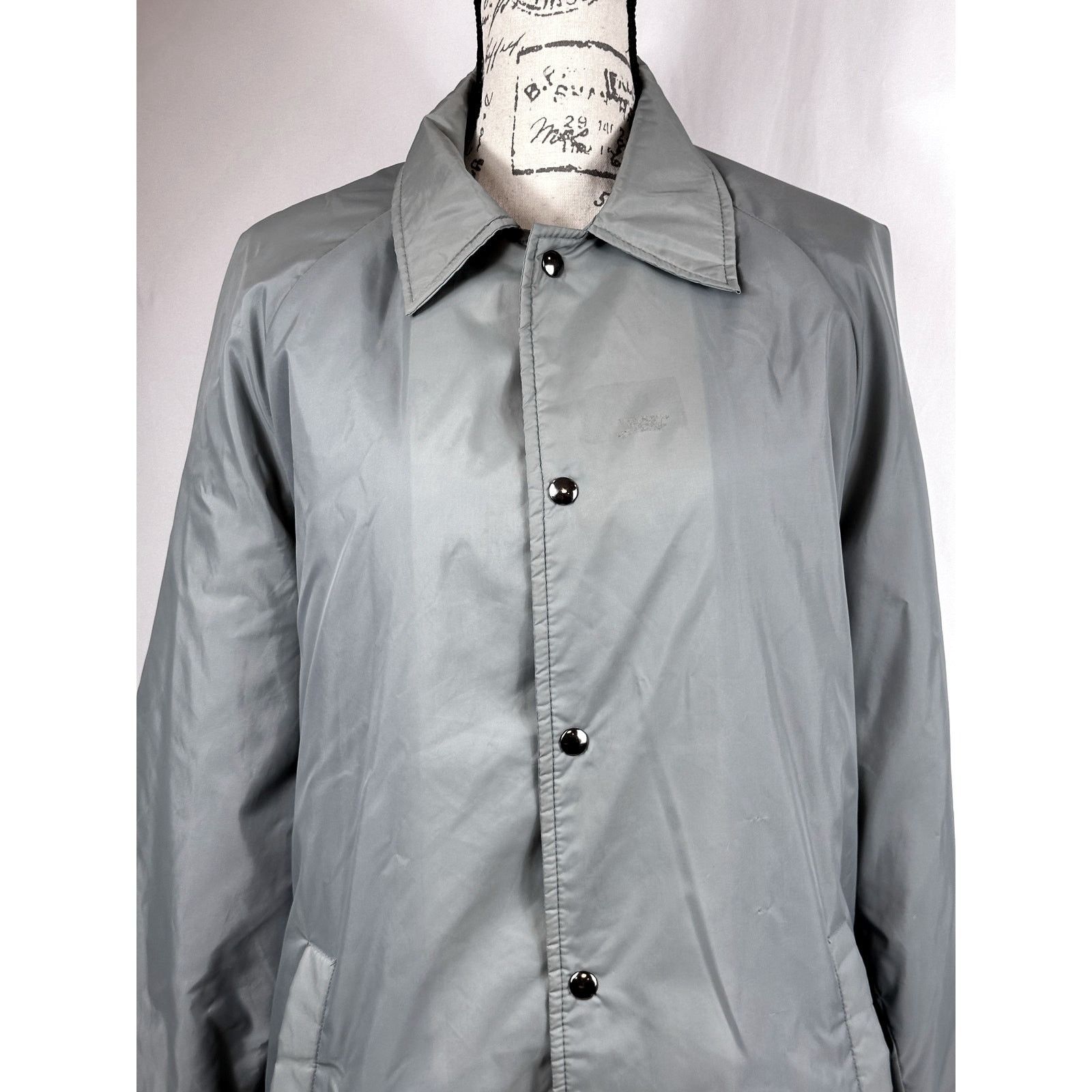 Other Vintage Men's Sherpa Lined Jacket 80s 90s Gray Large Tall Size US L / EU 52-54 / 3 - 6 Thumbnail