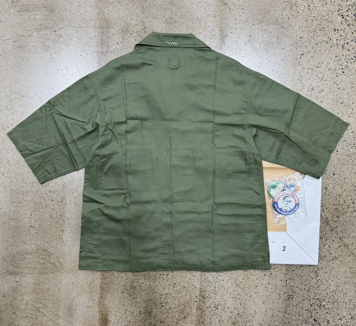 Visvim Visvim 19ss Cornet Shirt S/S Olive （with badges） Size US M / EU 48-50 / 2 - 7 Thumbnail