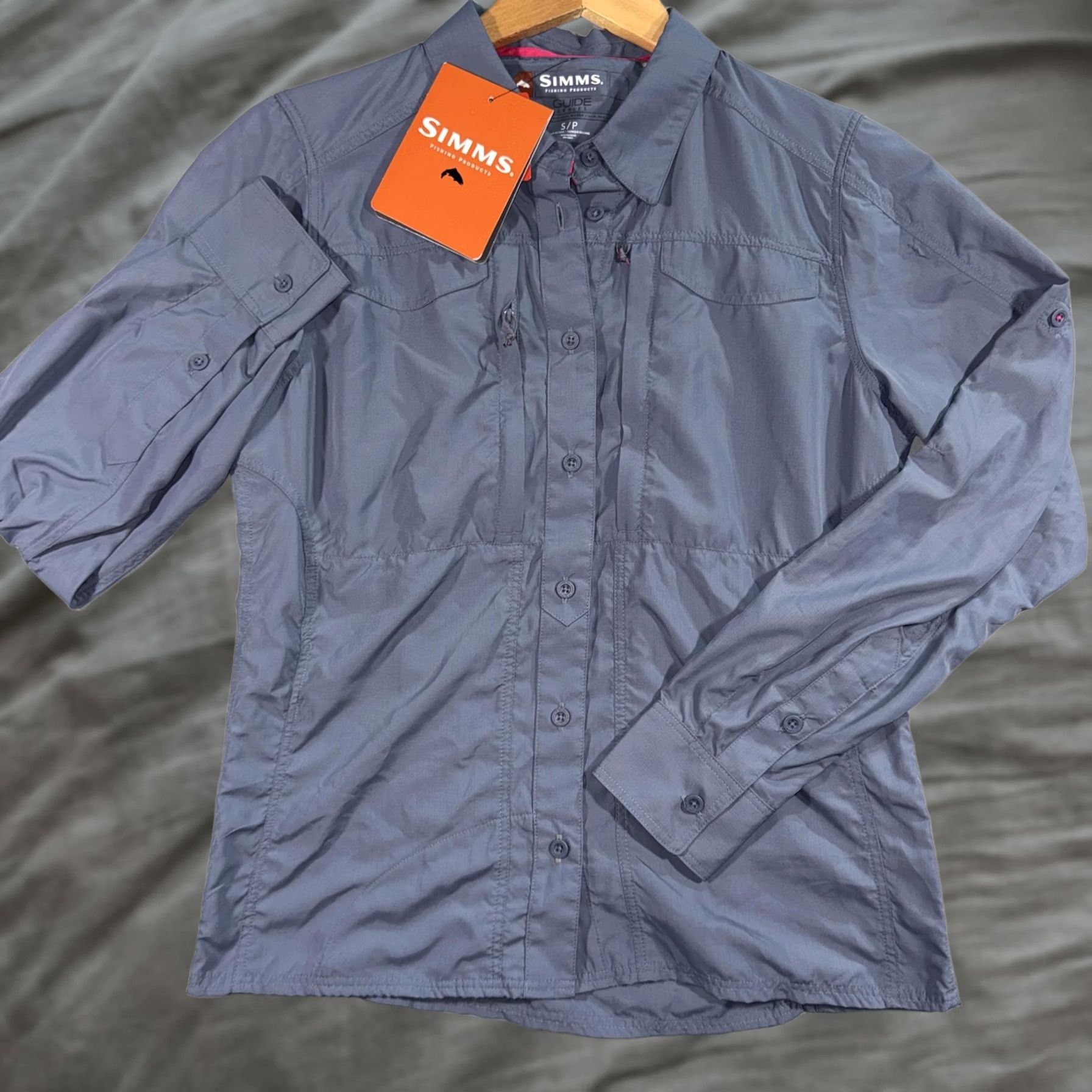 Vintage Simms Shirt Womens Small Blue Nightshade Attractor LS Long Sleeve Guide Fishing Size S / US 4 / IT 40 - 1 Thumbnail
