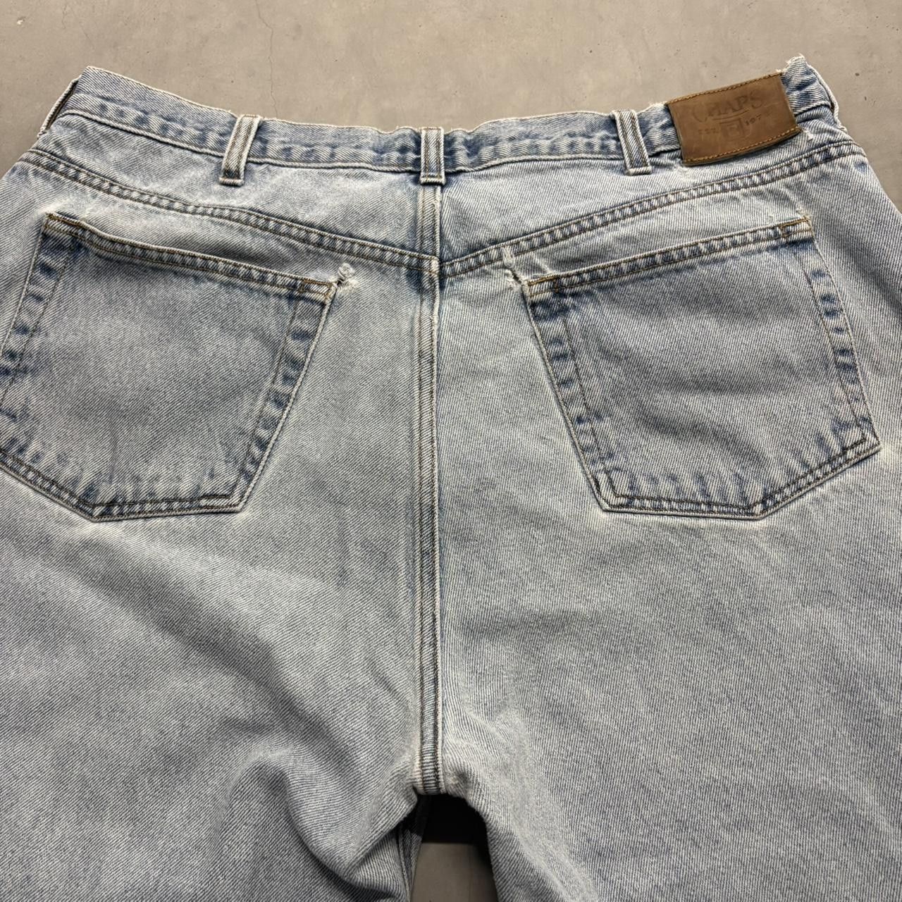 Vintage Crazy Vintage Y2K/2000s Super Baggy Skater Style Streetwear Chaps Light Wash Denim Jeans! Size US 38 / EU 54 - 7 Thumbnail