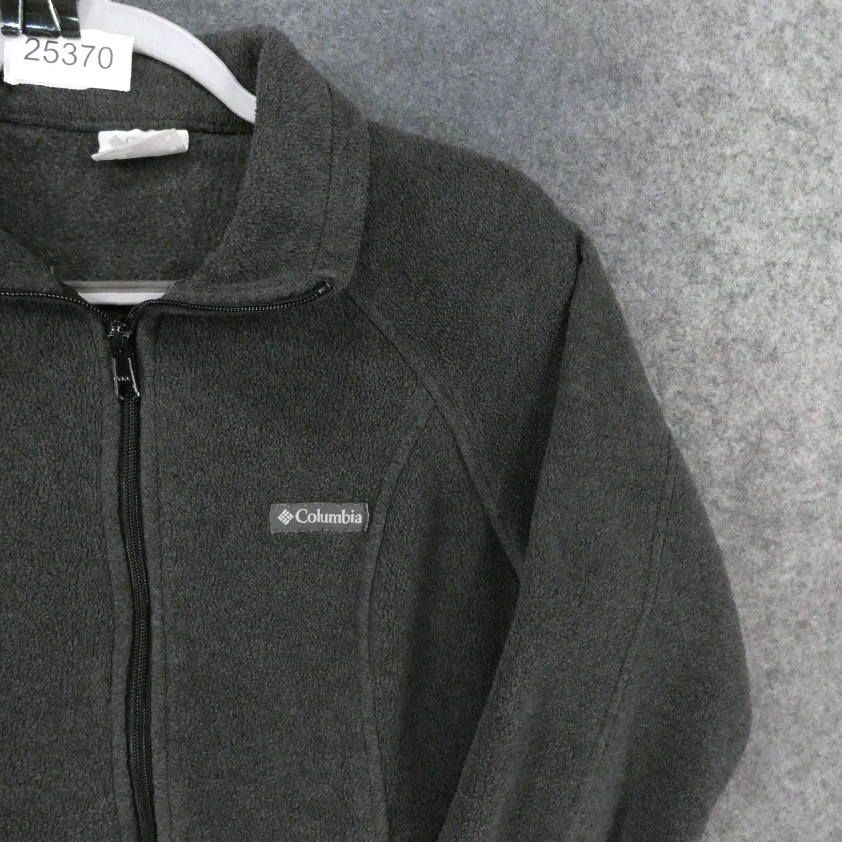 Logo 7 Columbia Jacket Womens Medium Dark Gray Zip Up Fleece Pockets w Logo Size M / US 6-8 / IT 42-44 - 6 Thumbnail