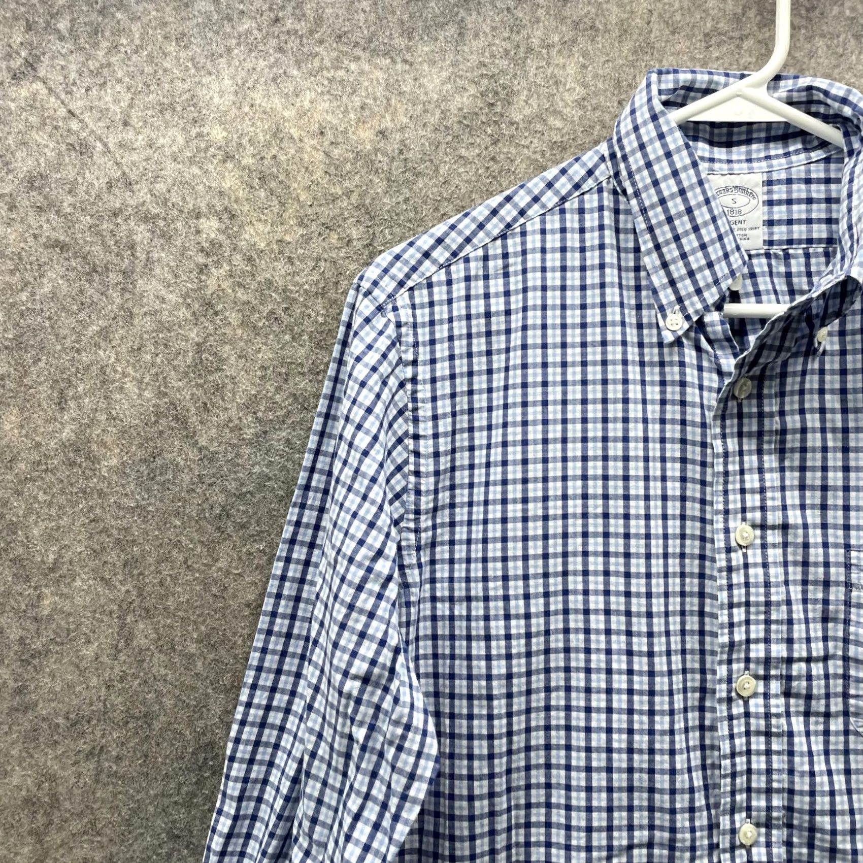 Brooks Brothers VINTAGE Brooks Brothers Shirt Men Small Check Blue Casual Button Down Regent Preppy 1818 Size US S / EU 44-46 / 1 - 3 Thumbnail