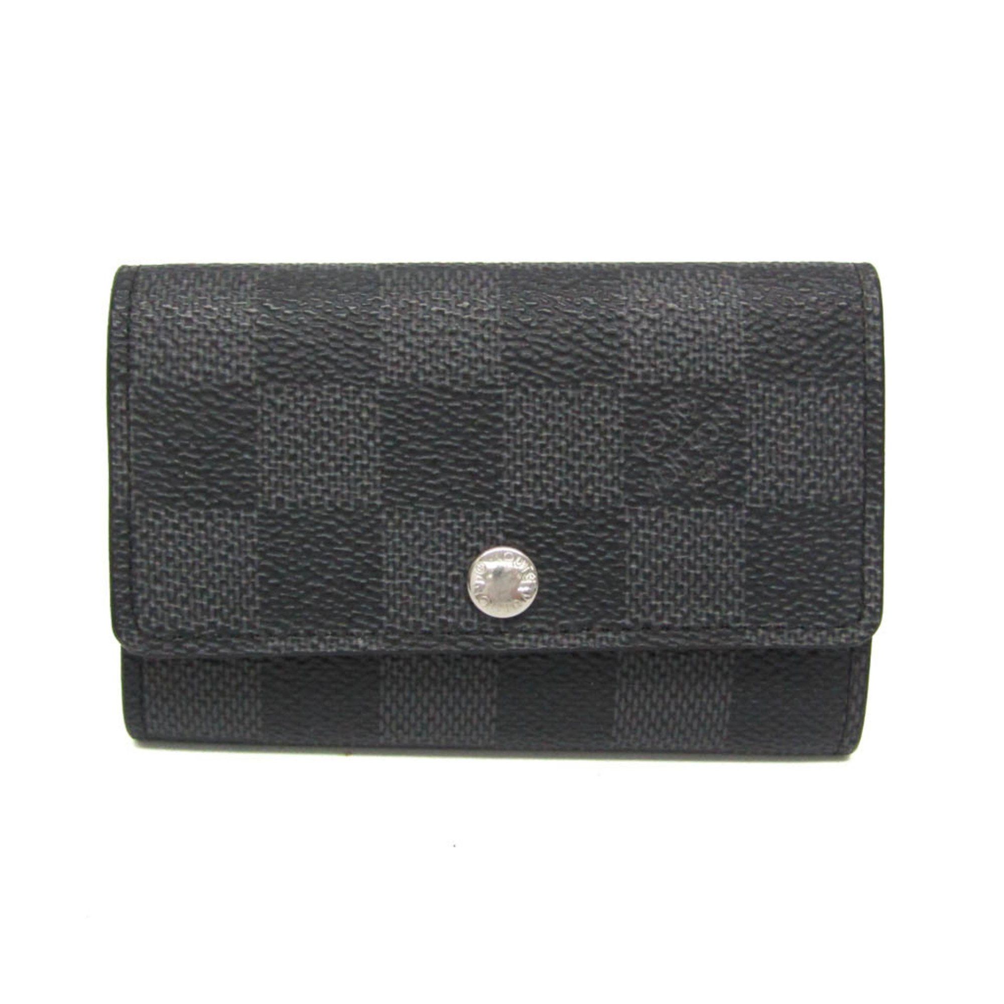 Louis Vuitton Louis Vuitton Damier Graphite 6 Key Holder N62662 Men,Women Damier Graphite Key Case Damier Graphite Size ONE SIZE - 1 Thumbnail