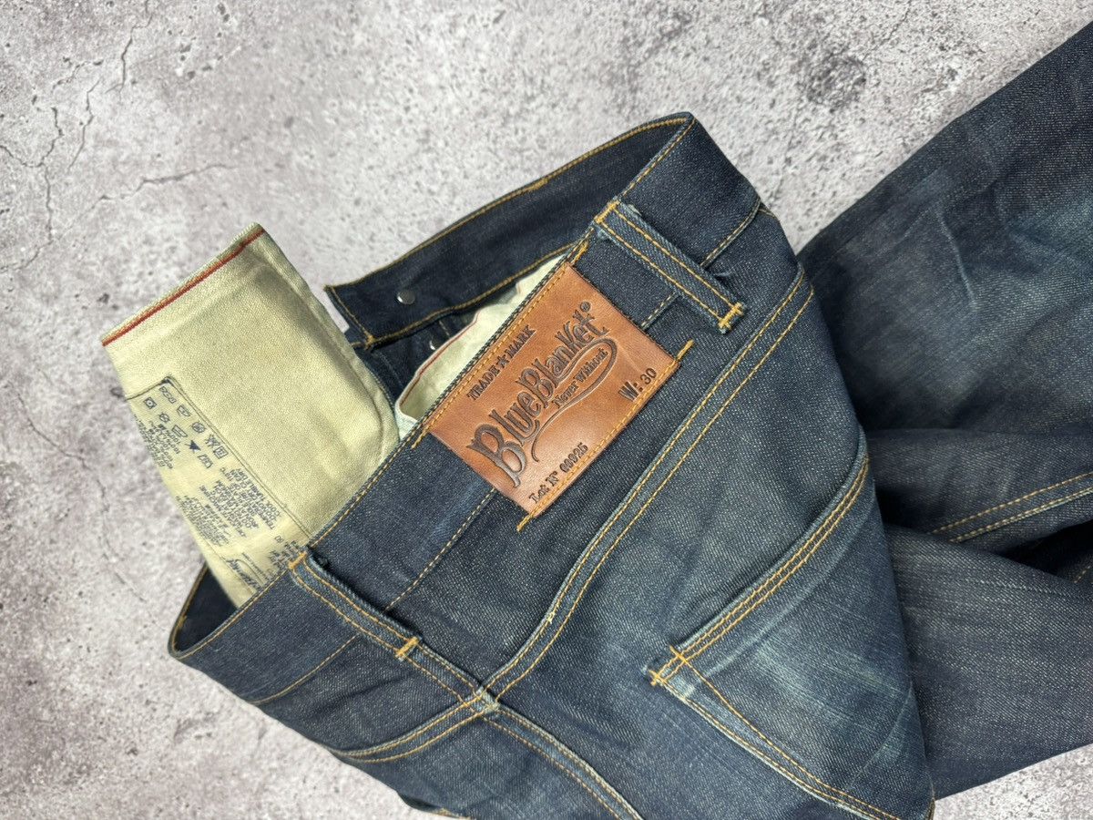 Blue Blanket Vintage BLUE BLANKET Distressed Japanese Jeans Selvage Faded Size US 30 / EU 46 - 7 Thumbnail