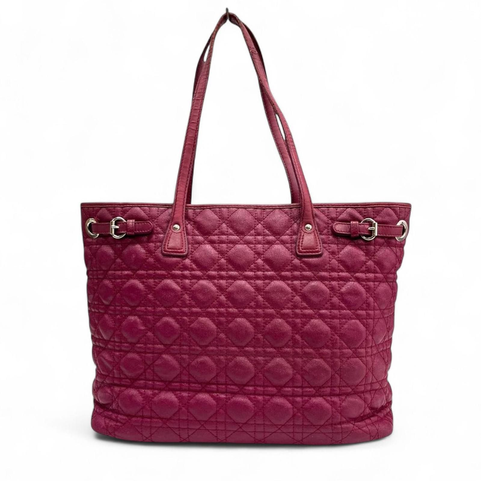 Christian Dior Monsieur Dior - Quilted Burgundy Leather Tote Bag Size ONE SIZE - 4 Thumbnail